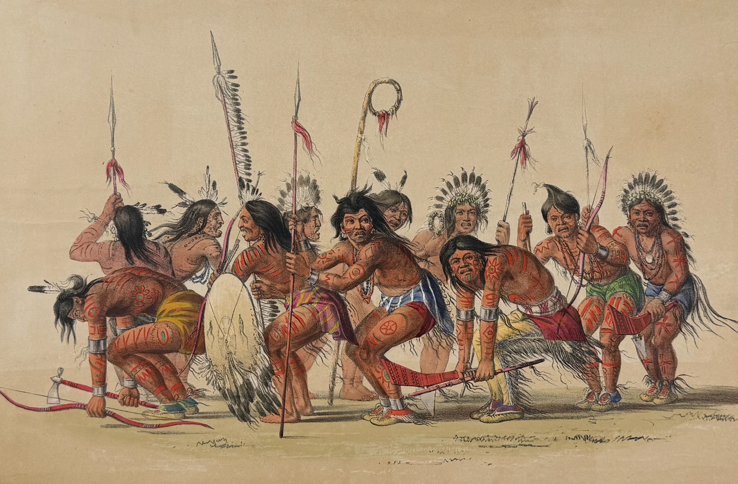 Catlin, Folio, On Card - The War Dance
