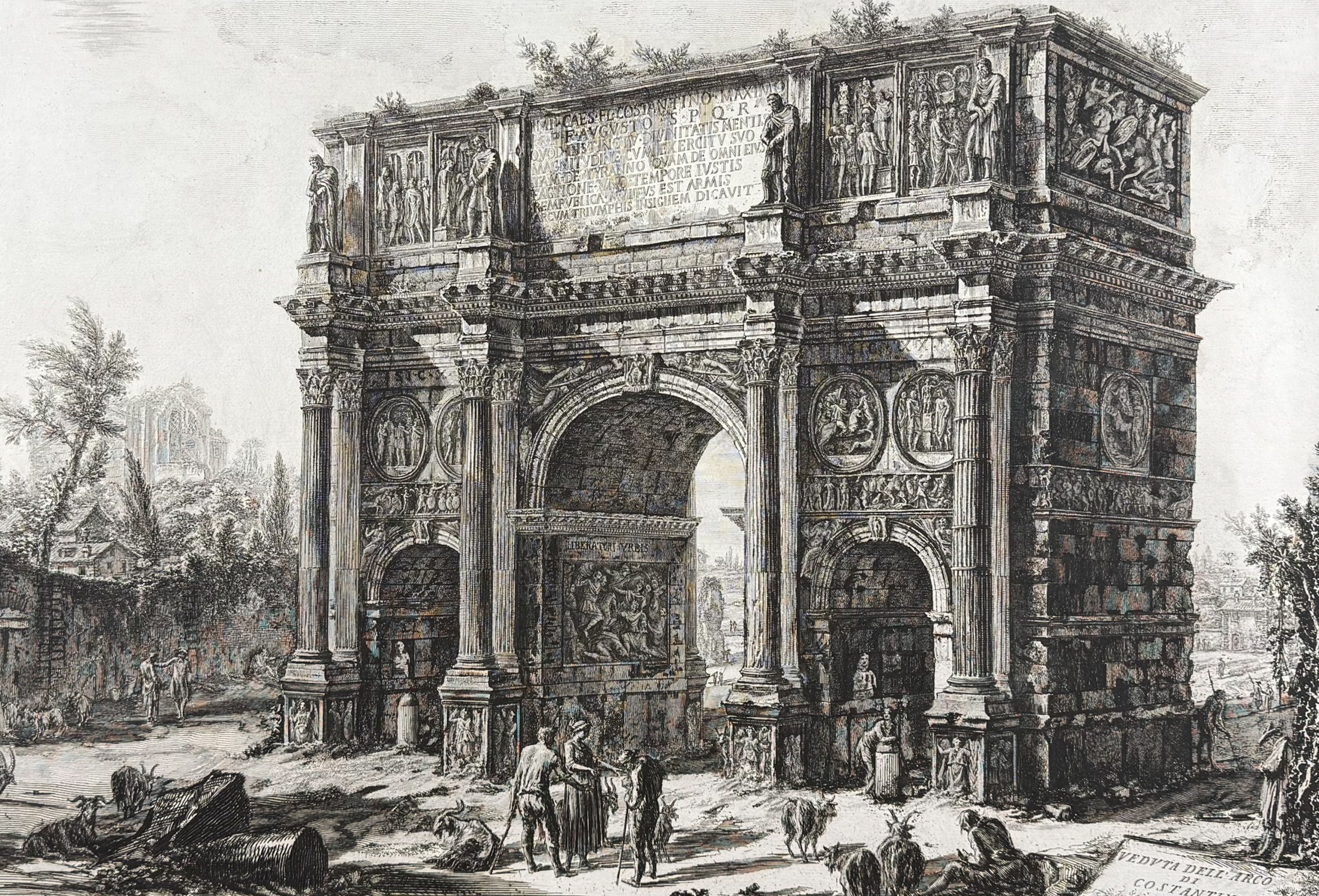 Piranesi, Folio - View of the Arch of Constantine [Veduta dell'Arco di Costantino]