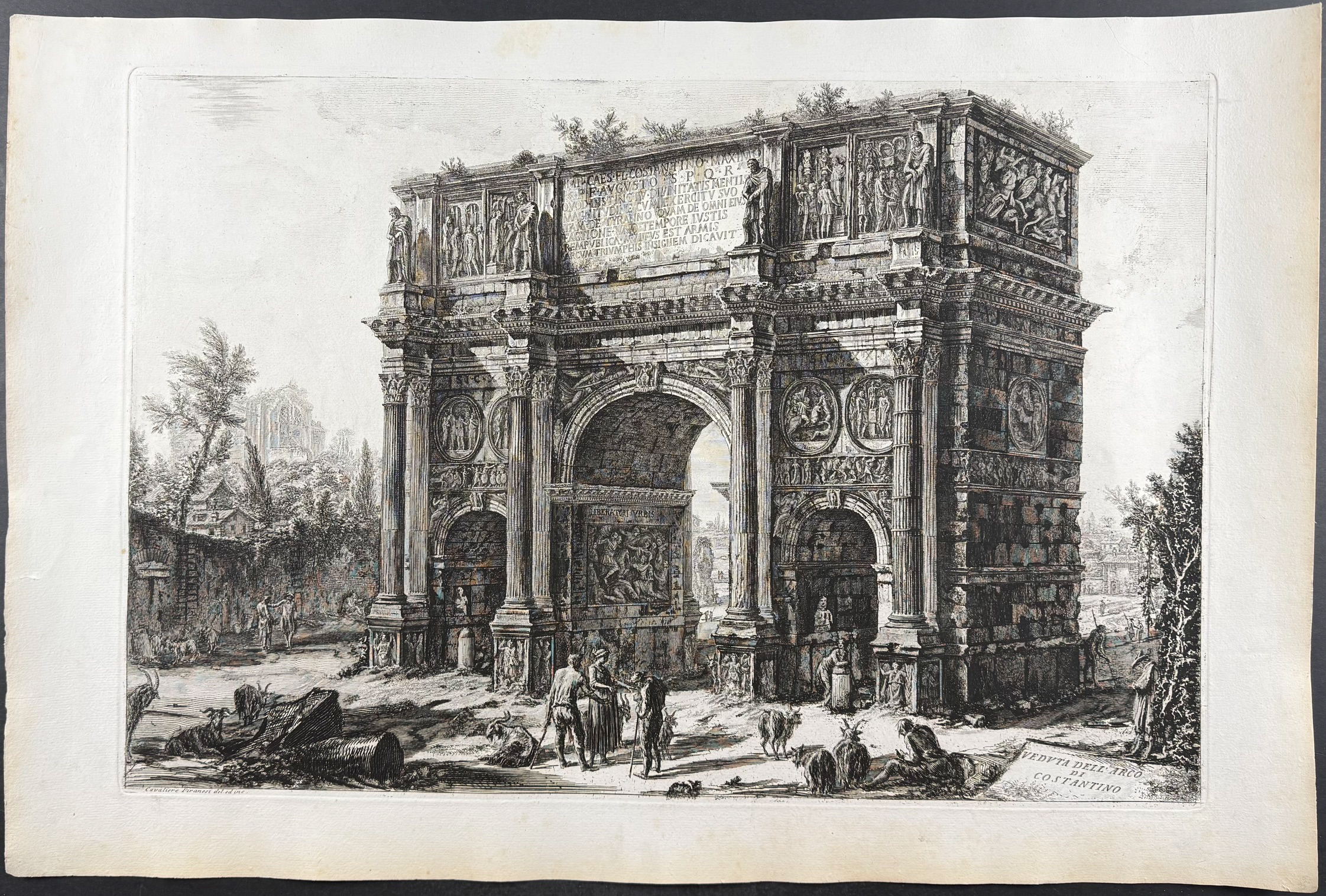 Piranesi, Folio - View of the Arch of Constantine [Veduta dell'Arco di Costantino]