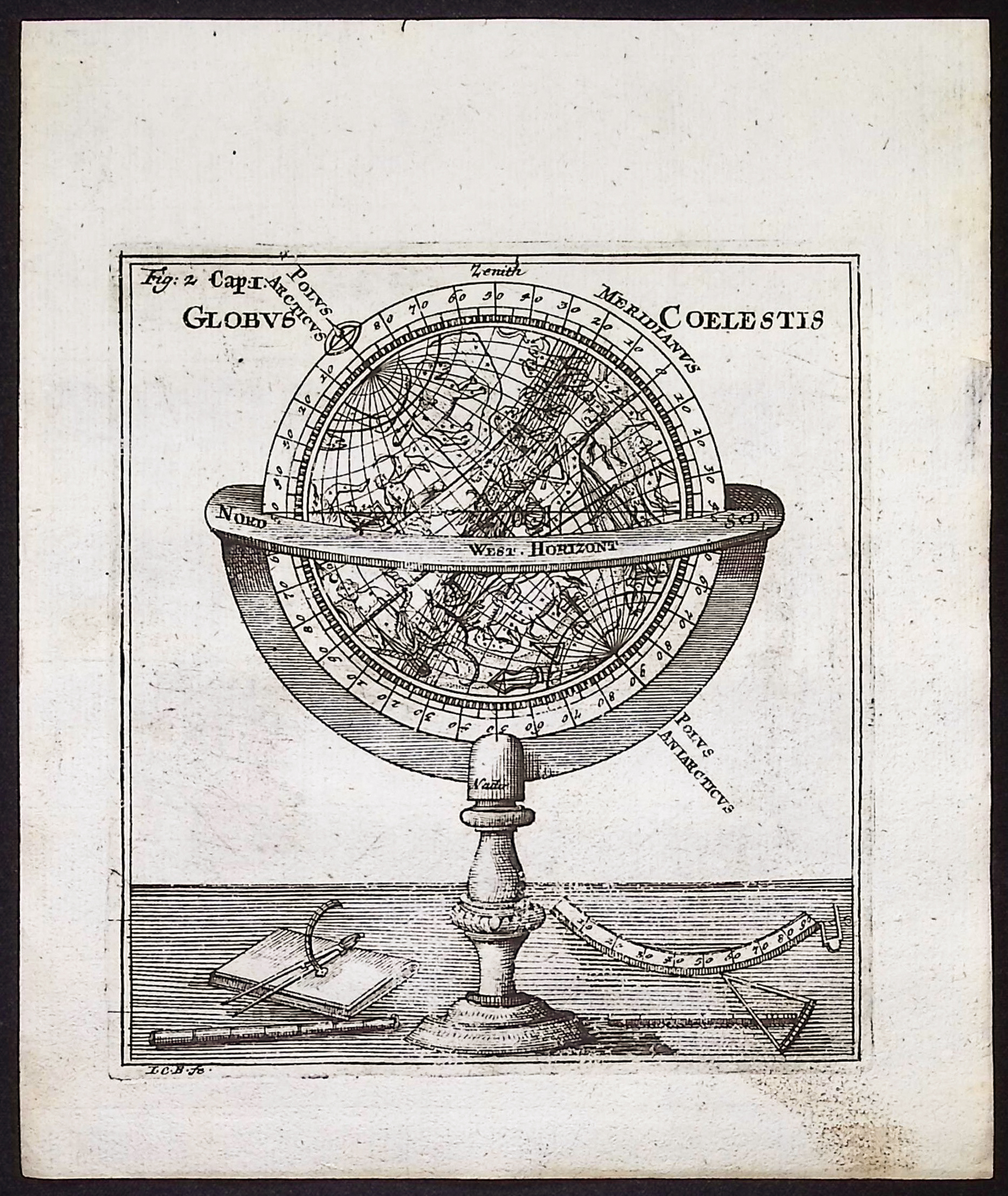Thomas - Pair of Globe Engravings (Armillary Sphere, Constellation Chart)