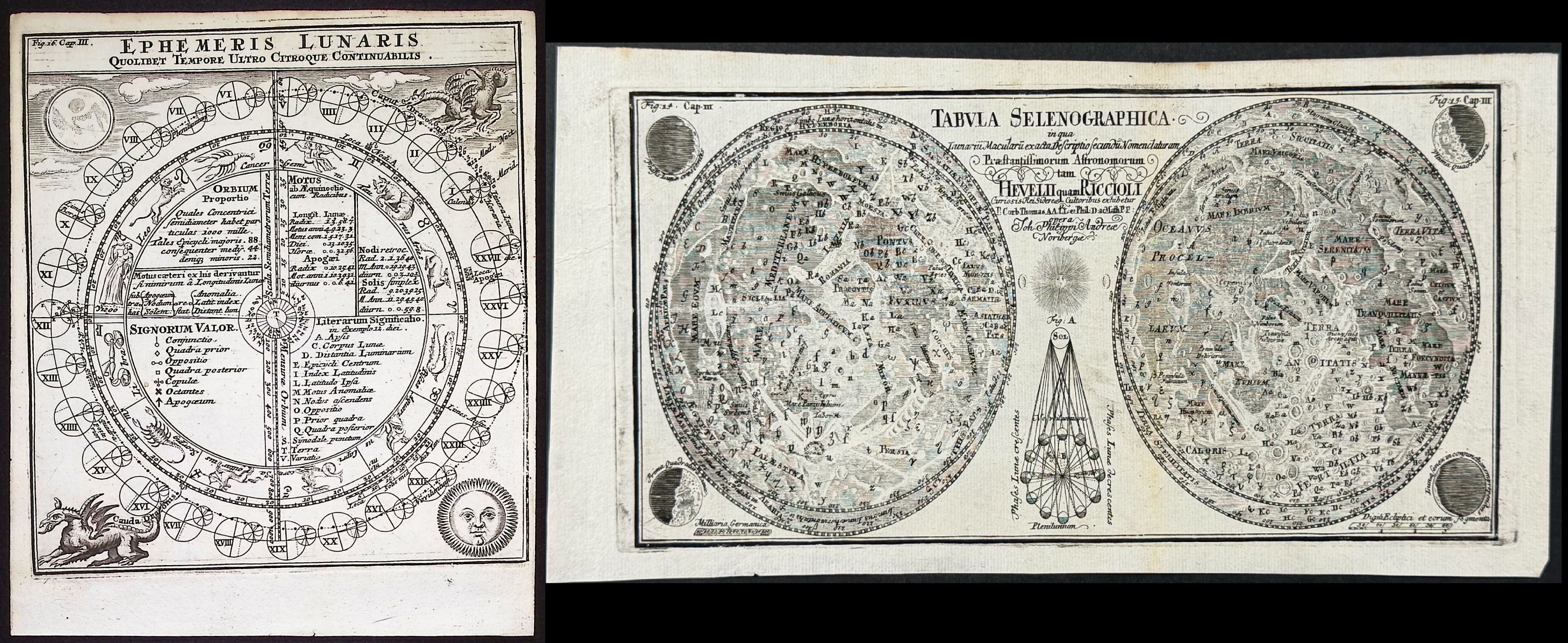 Thomas - Pair of Moon Engravings