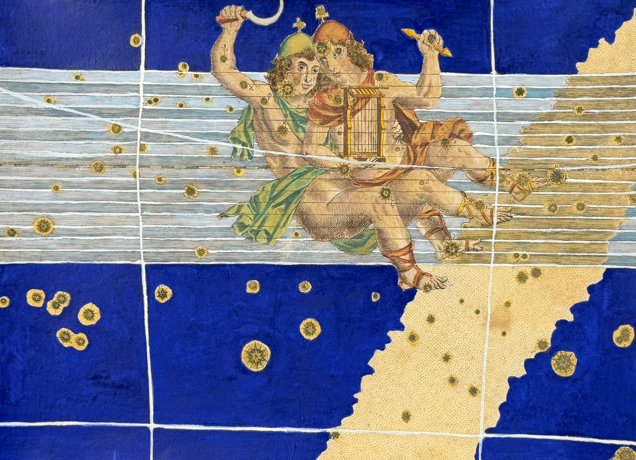 Bayer - Constellation or Star Chart of Gemini (Twins)