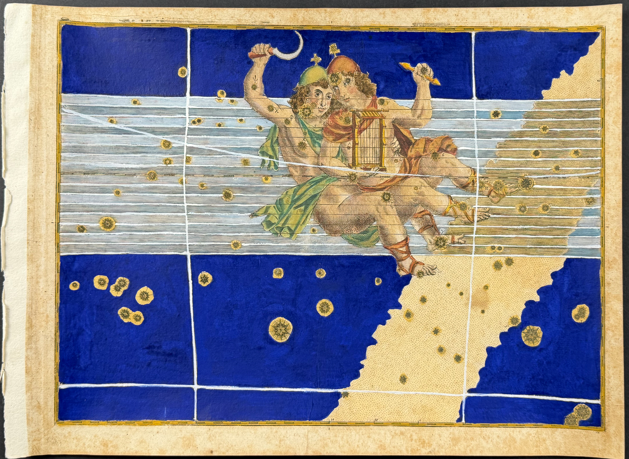 Bayer - Constellation or Star Chart of Gemini (Twins)