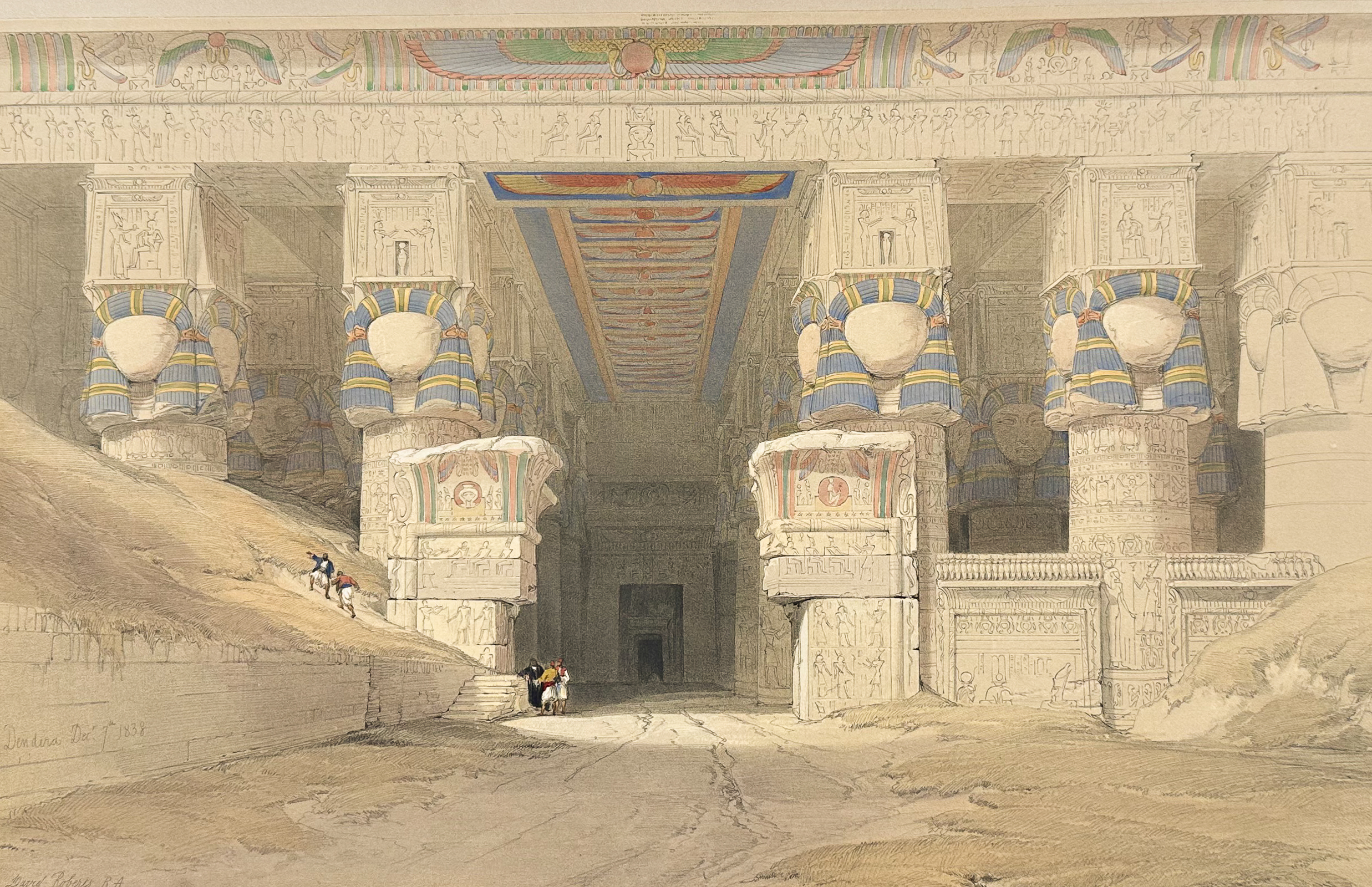 David Roberts - Portico of the Temple of Dendera