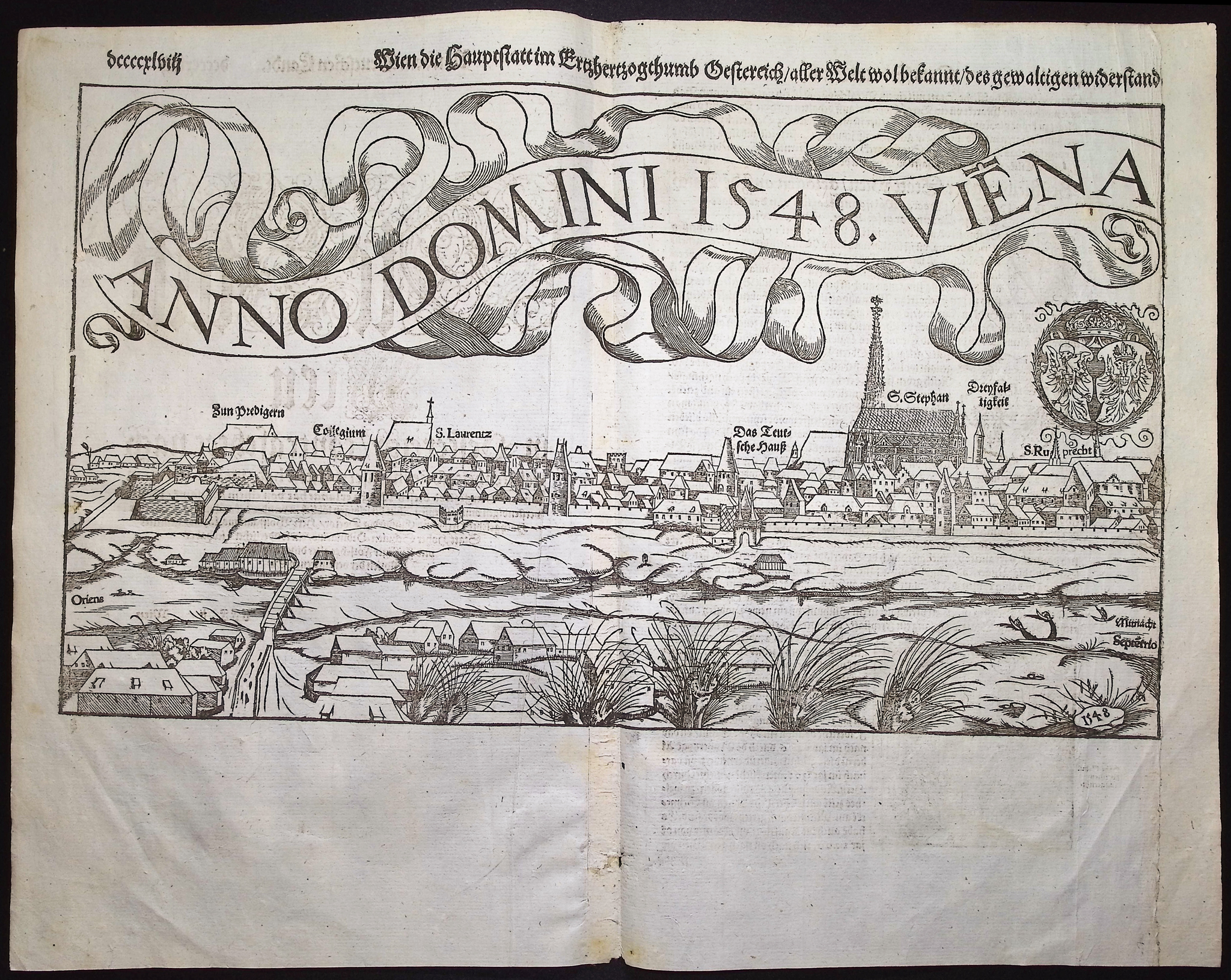 Munster, pub. 1592 - View of Vienna, Austria
