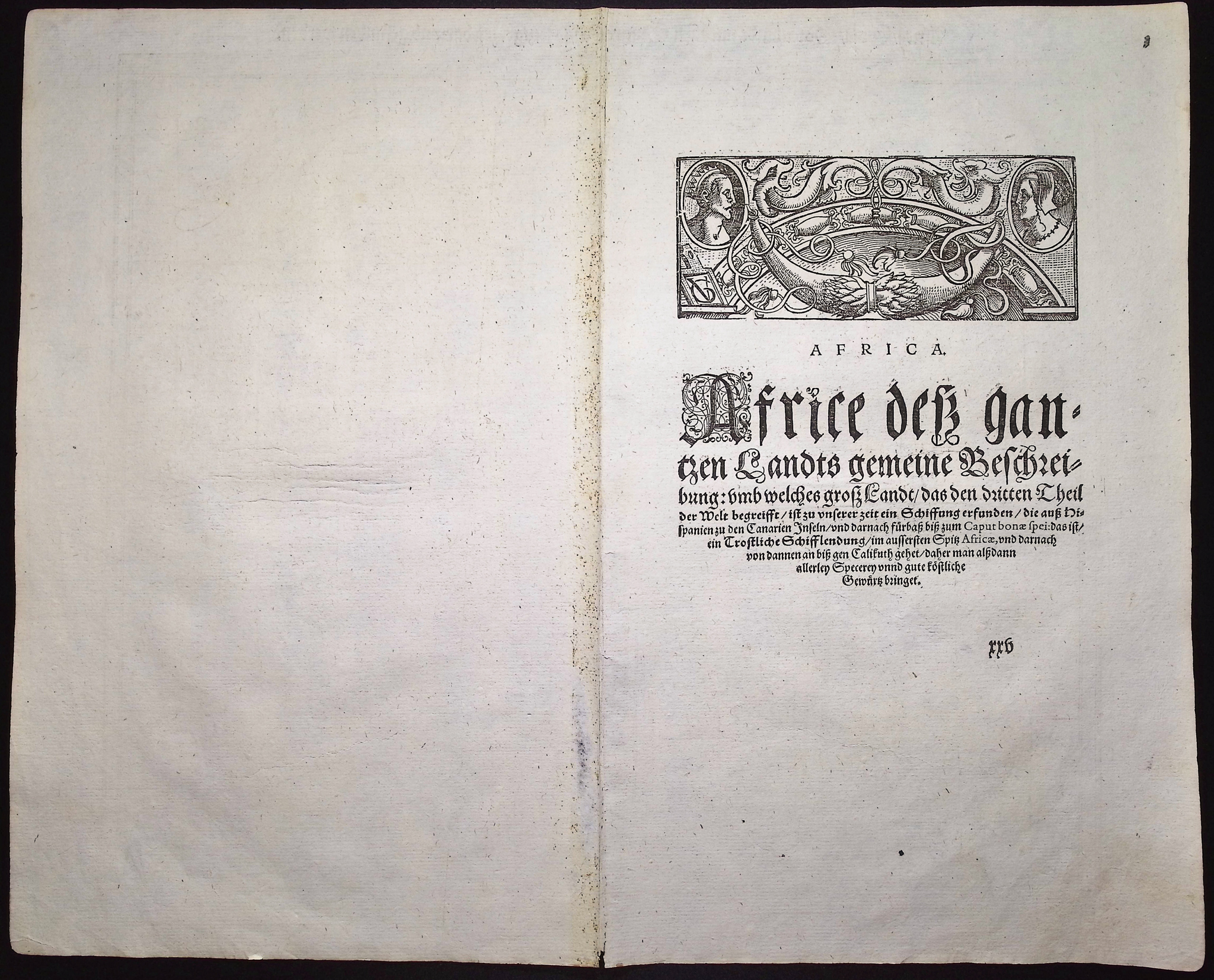 Munster, pub. 1592 - Map of Africa