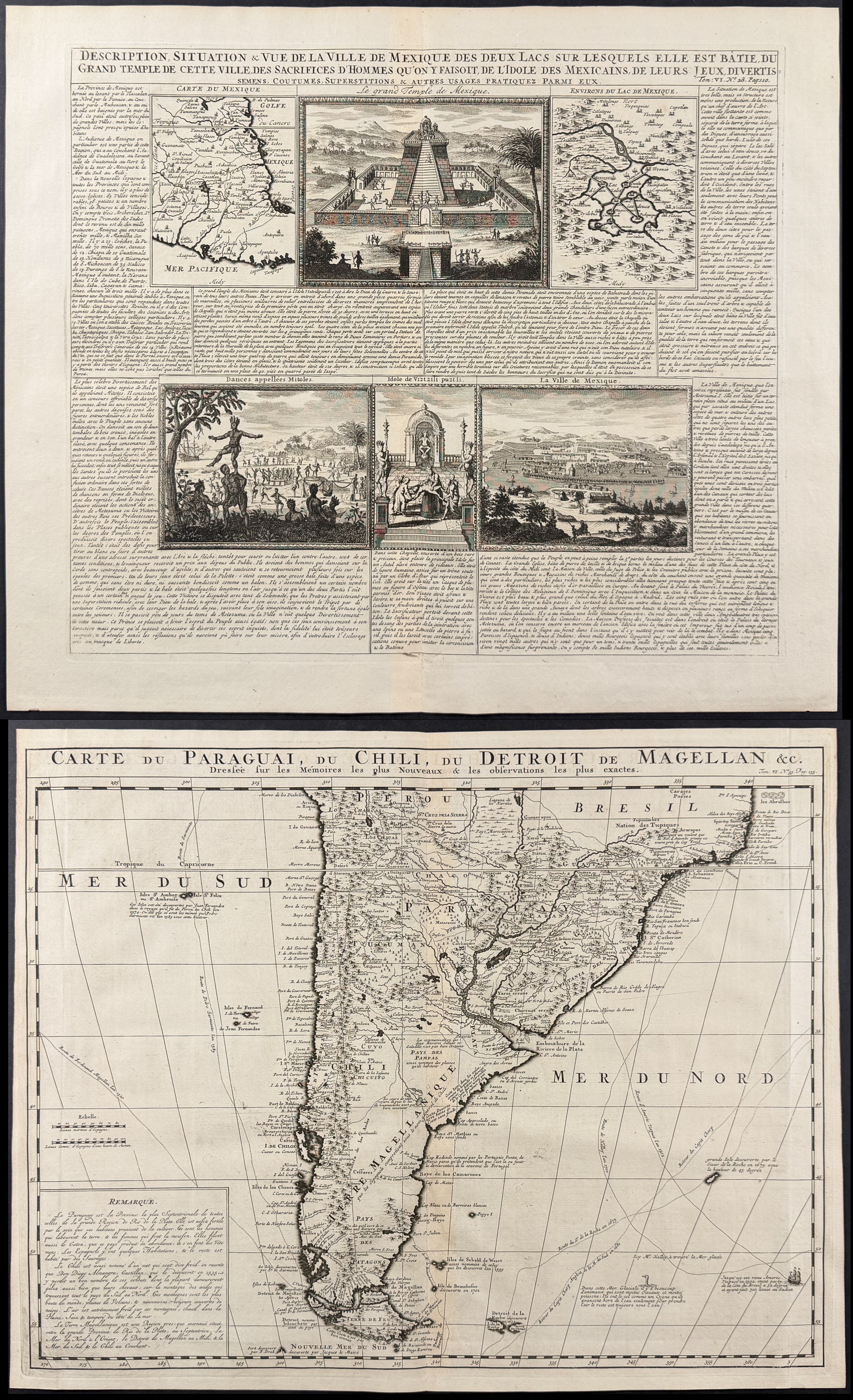 Chatelain - 3 Engravings on South America, Mexico, Panama