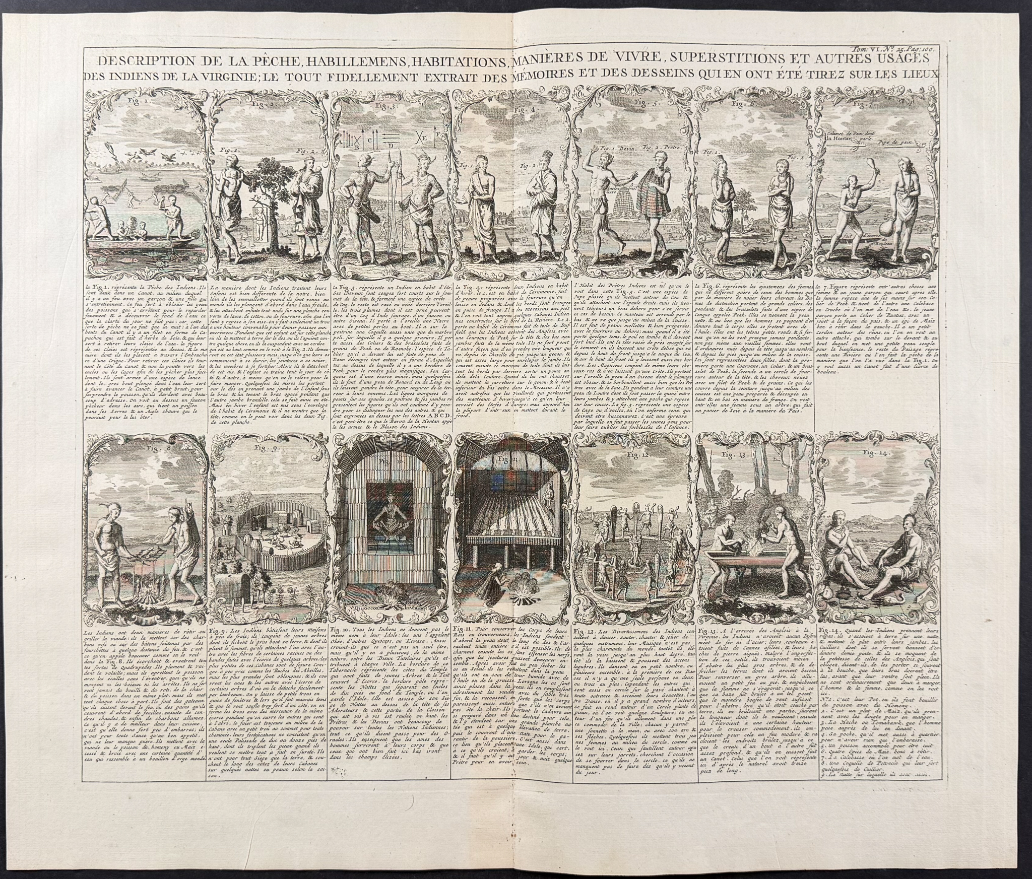 Chatelain - Vignettes of Virginia Indians after De Bry's Grands Voyages