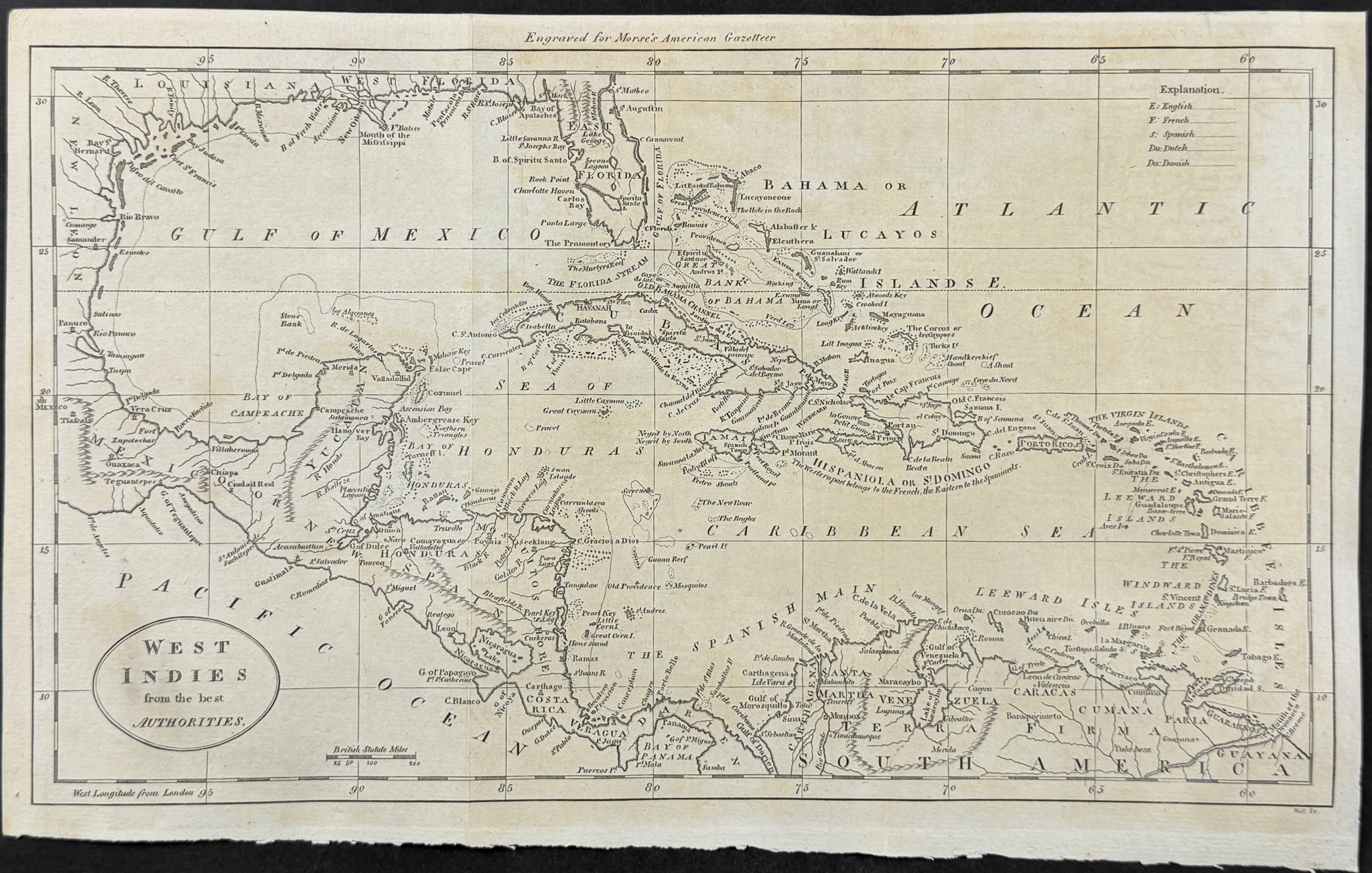 Morse - Map of the West Indies from the best Authorities (Antilles Islands)