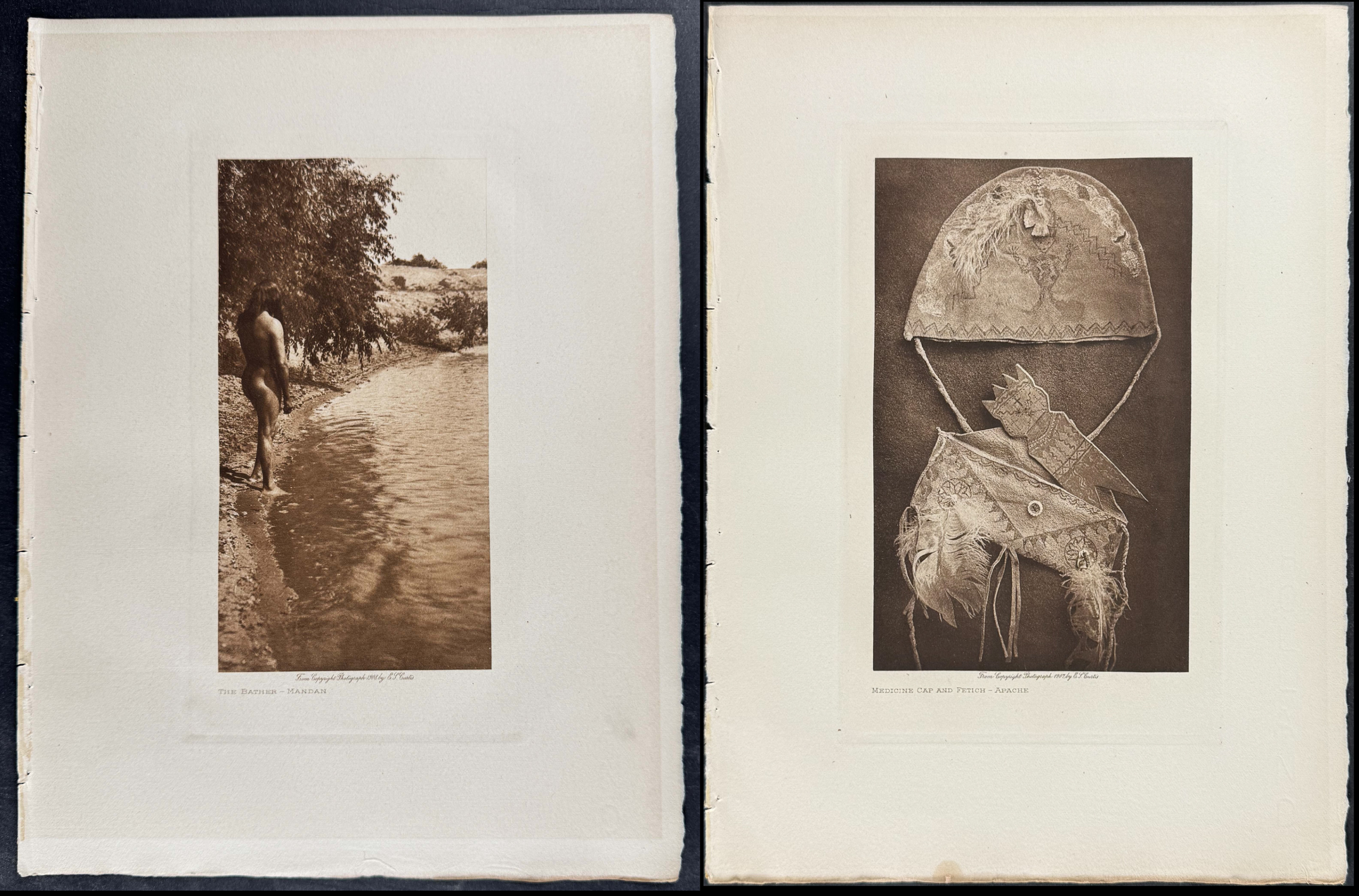 Edward Curtis - Pair of Native American Photogravures