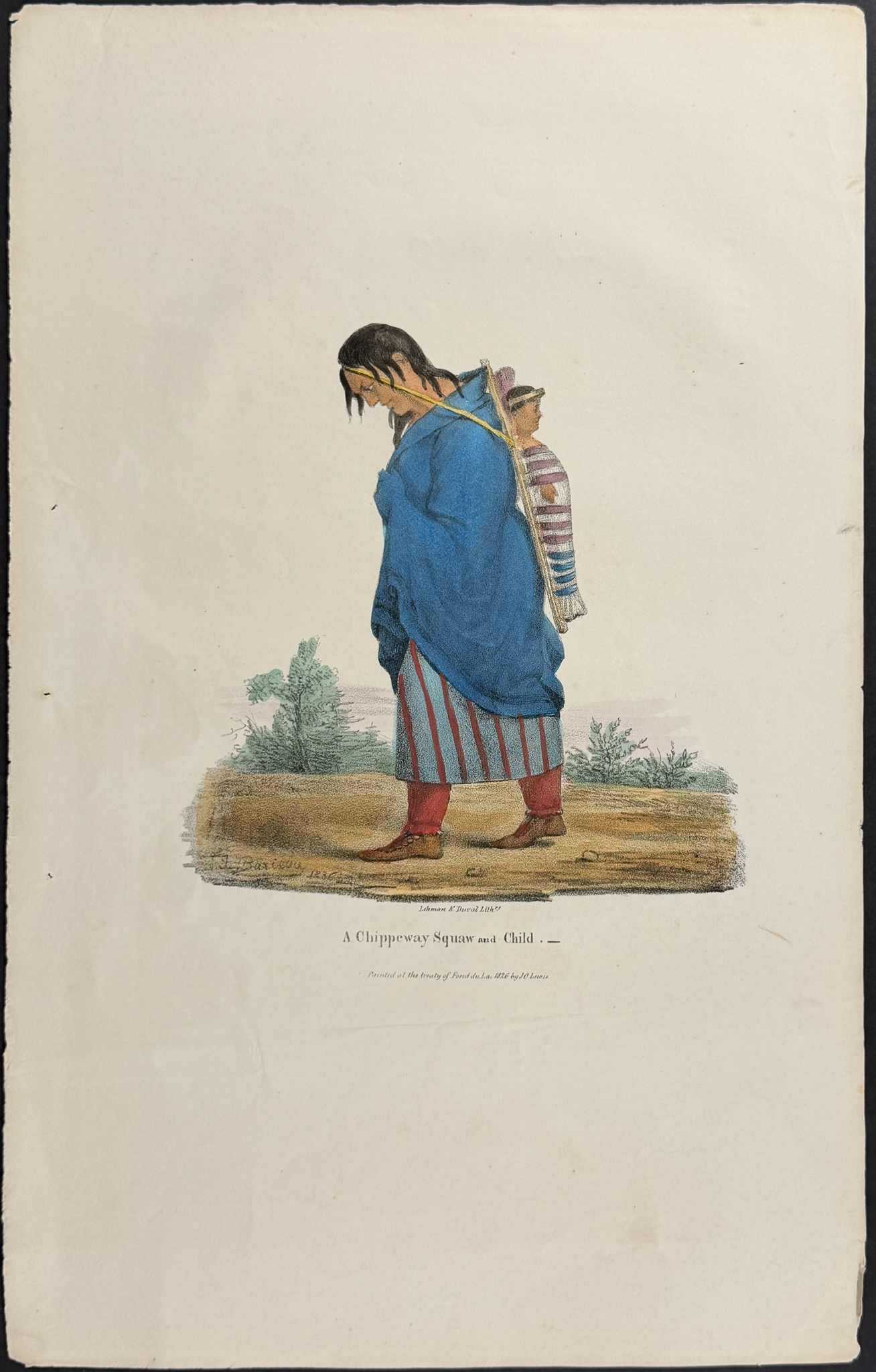 Lewis - Pair of Chippeway Squaw Lithographs