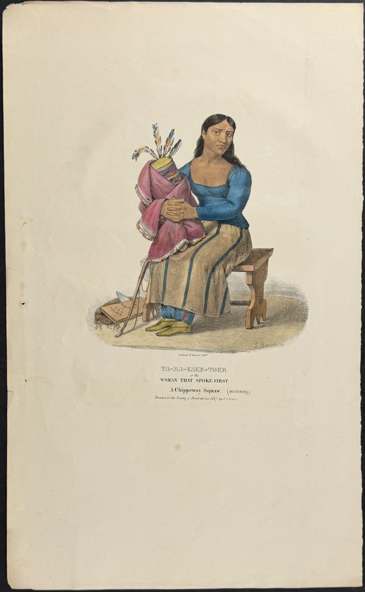 Lewis - Pair of Chippeway Squaw Lithographs