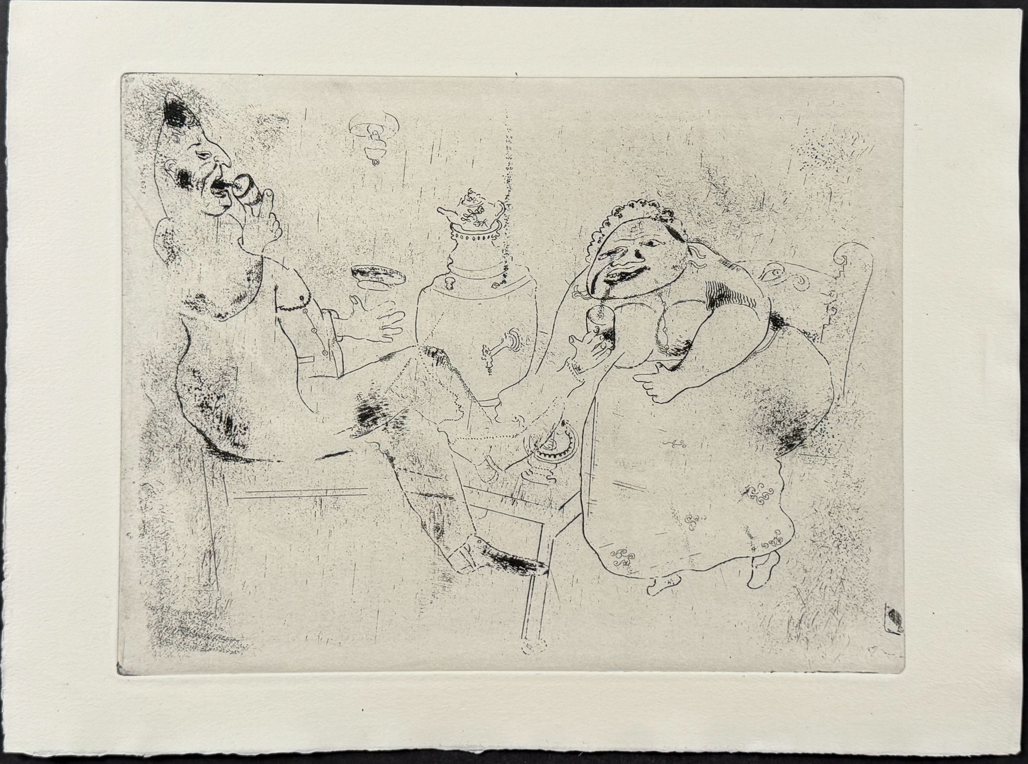 Chagall - Pair of Etchings from Les Ames Mortes
