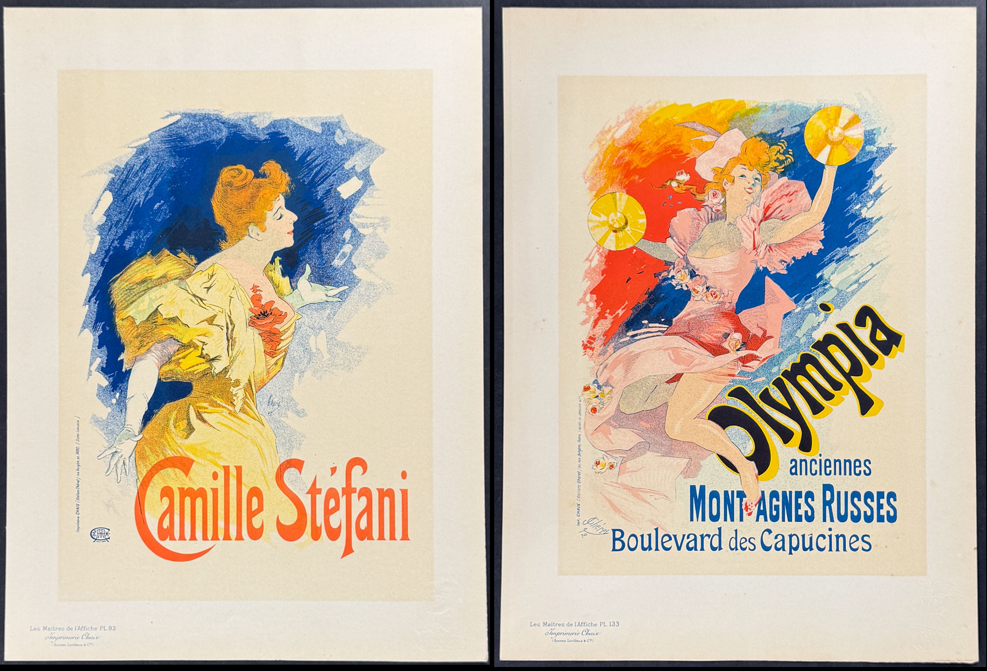Maitres Affiches by Cheret - 3 Poster Lithographs
