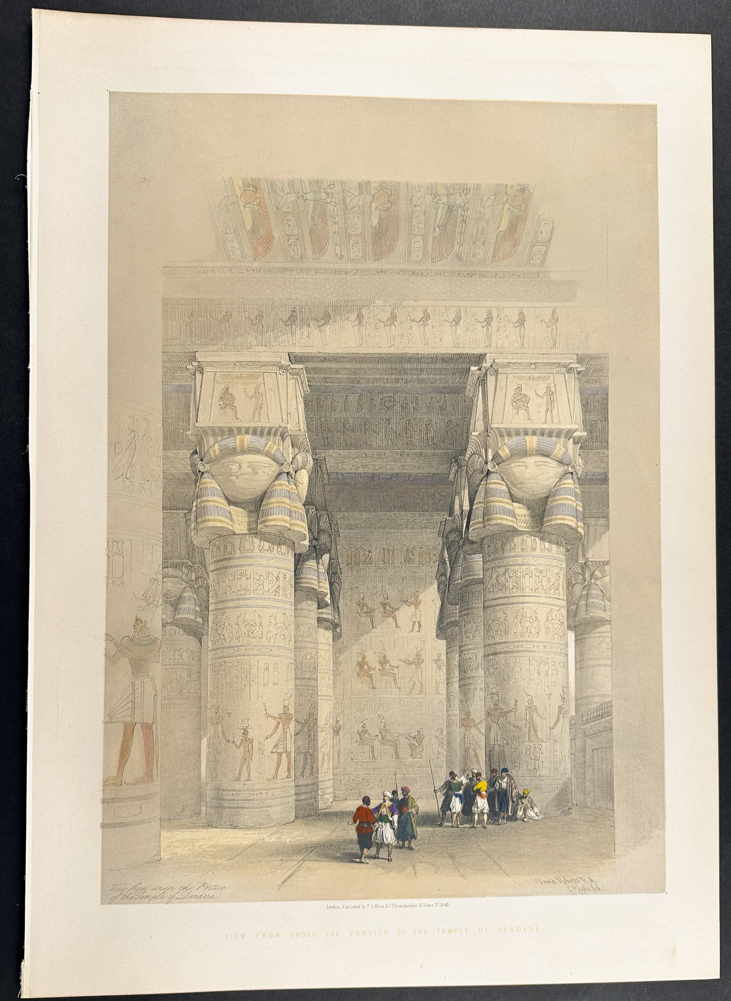David Roberts - View from under the Portico of the Great Temple of Dendera
