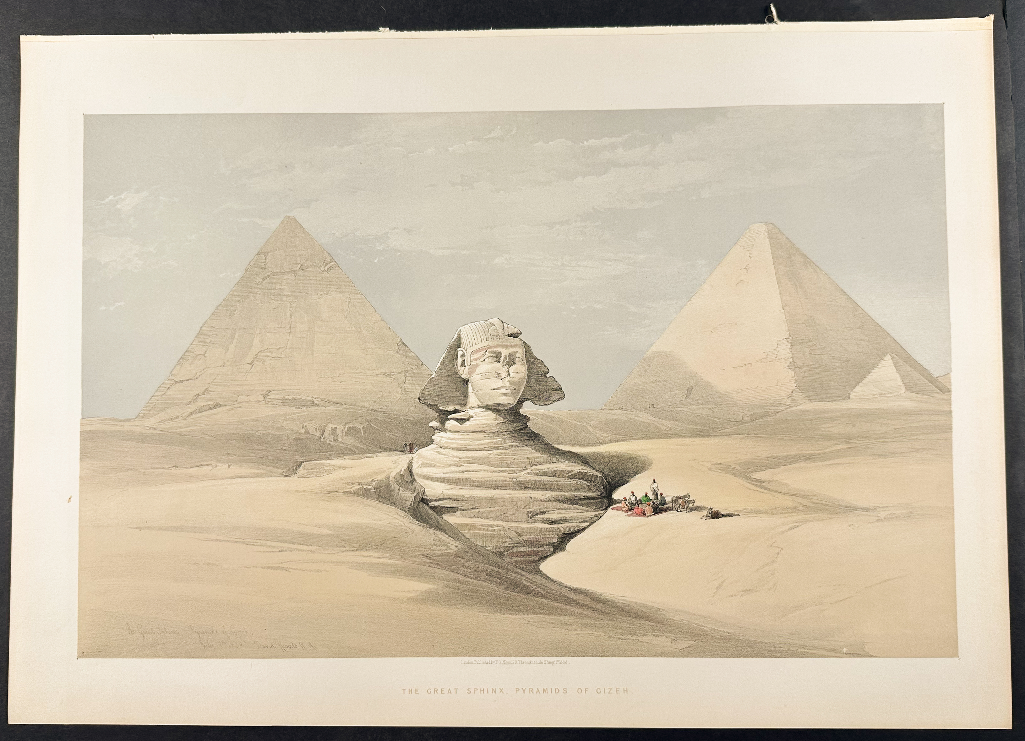David Roberts - Head of the Great Sphinx, Pyramids of Geezeh