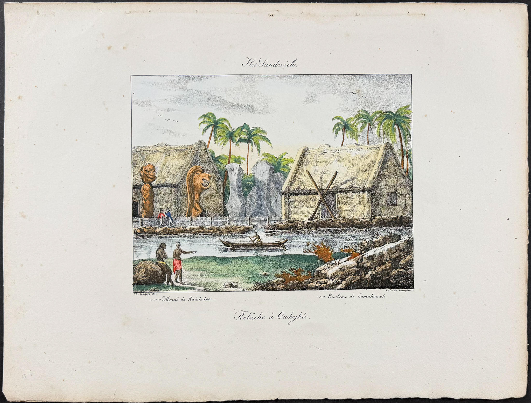 Arago, Hawaii - Reflecting Place at Owhyhee (Sandwich Islands)