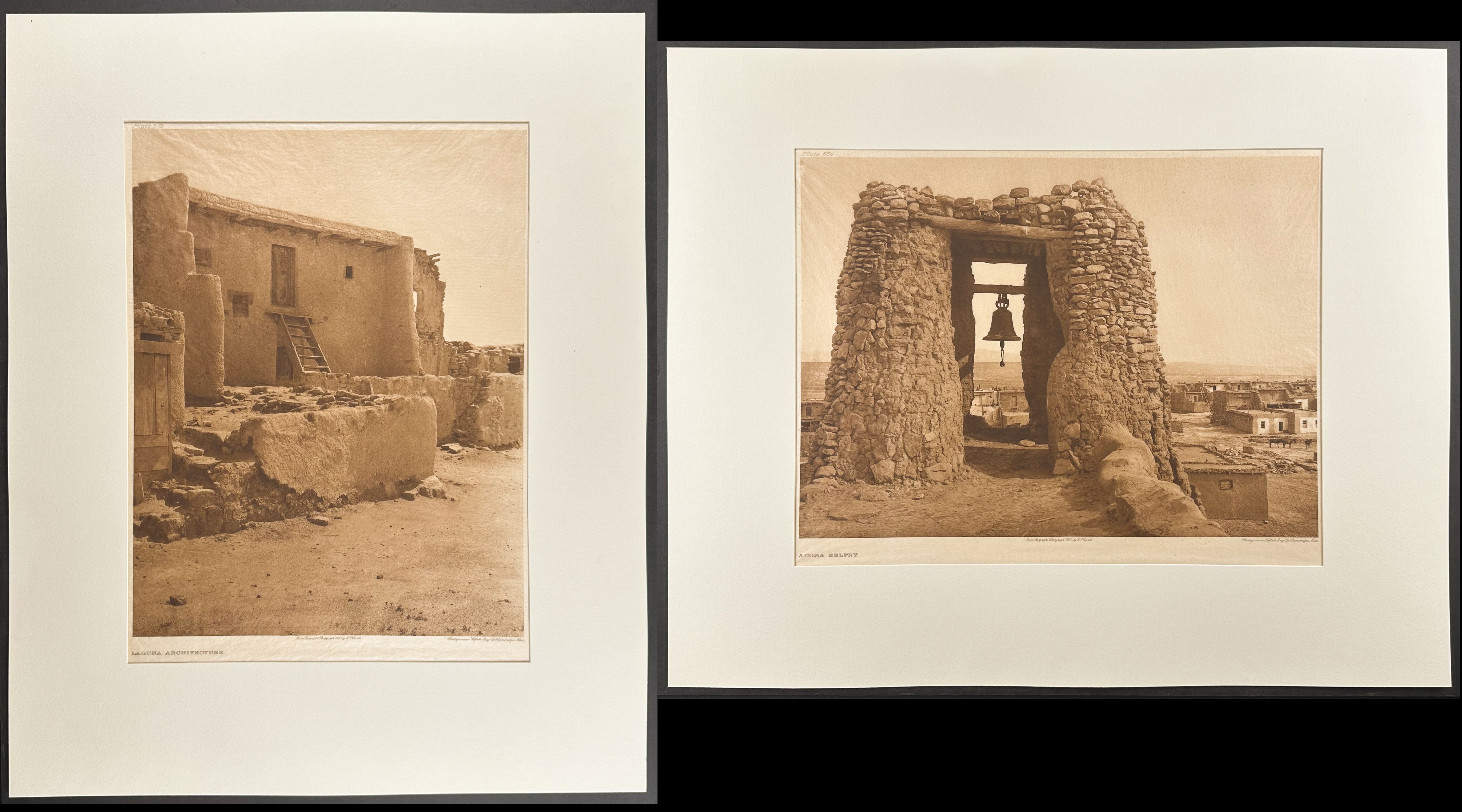 Edward Curtis, Folio - Pair of Native American Photogravures