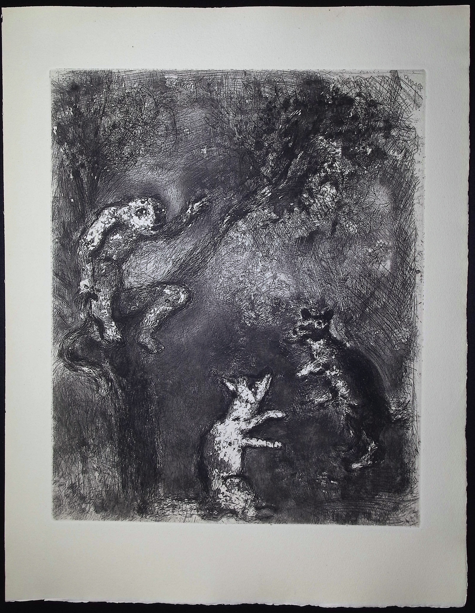 Chagall & Fontaine's Fables - Pair of Etchings