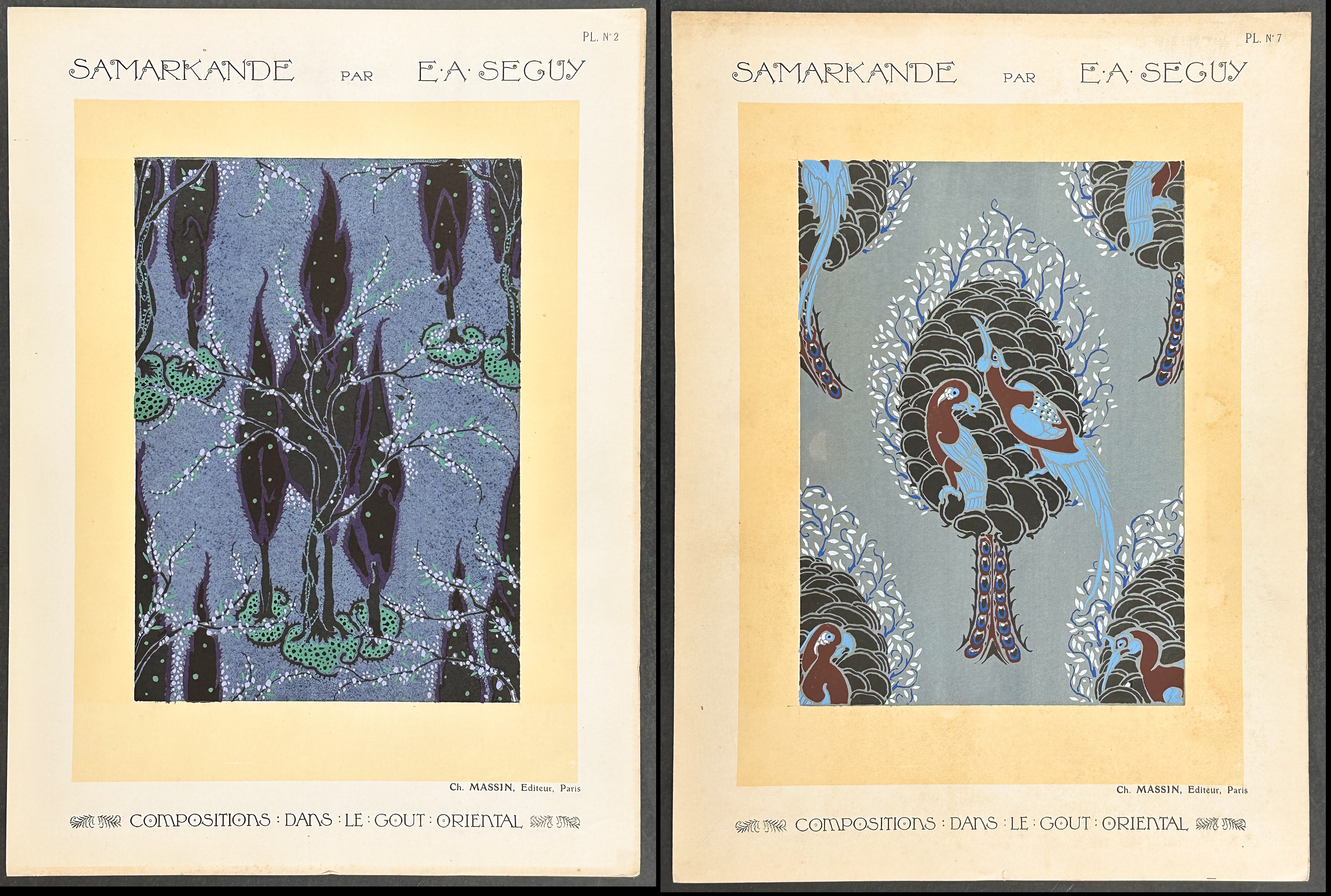 Seguy - Pair of Compositions with an Oriental Design