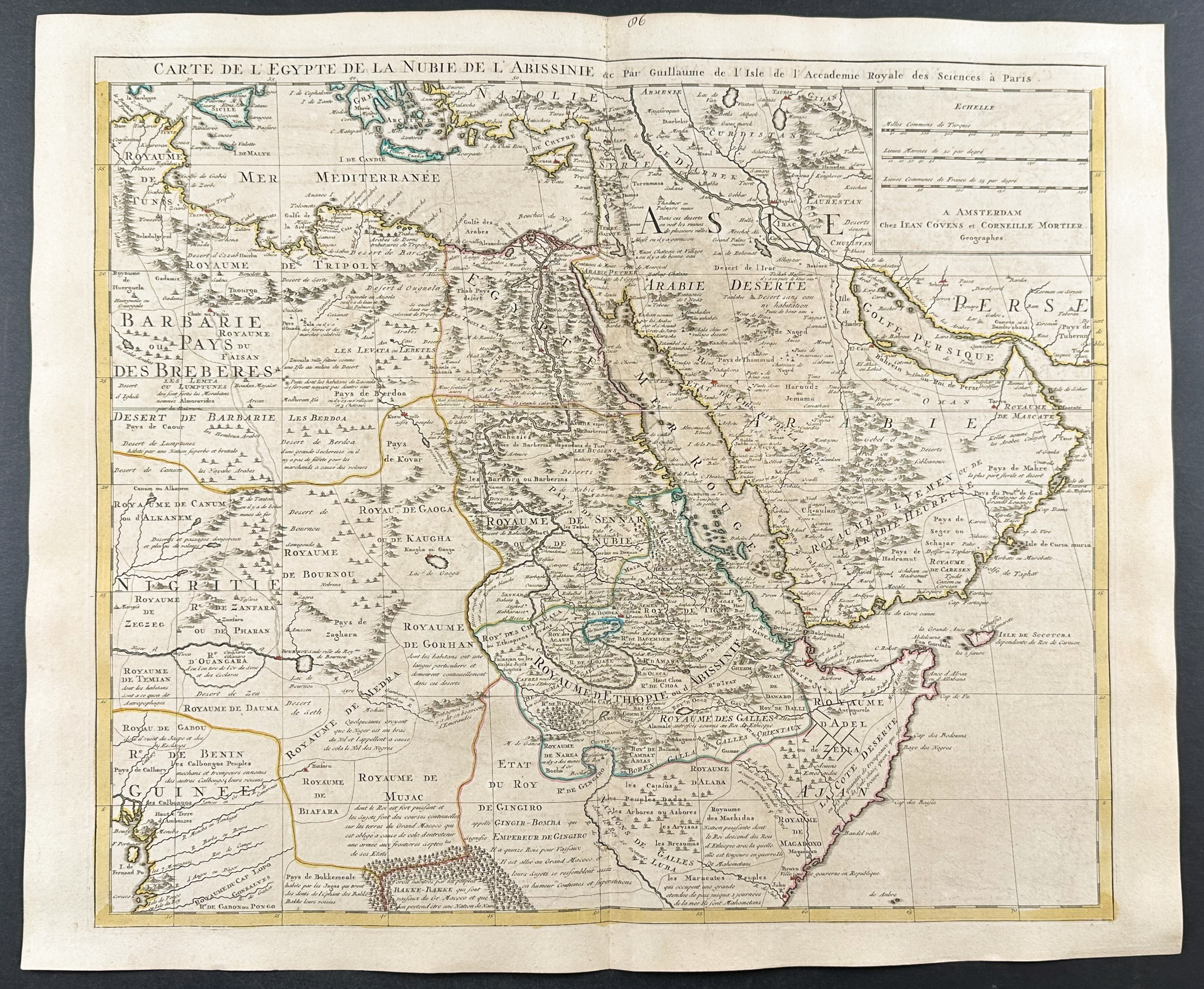 De L'Isle - Map of Africa (Nubia, Egypt & Abbysinia)