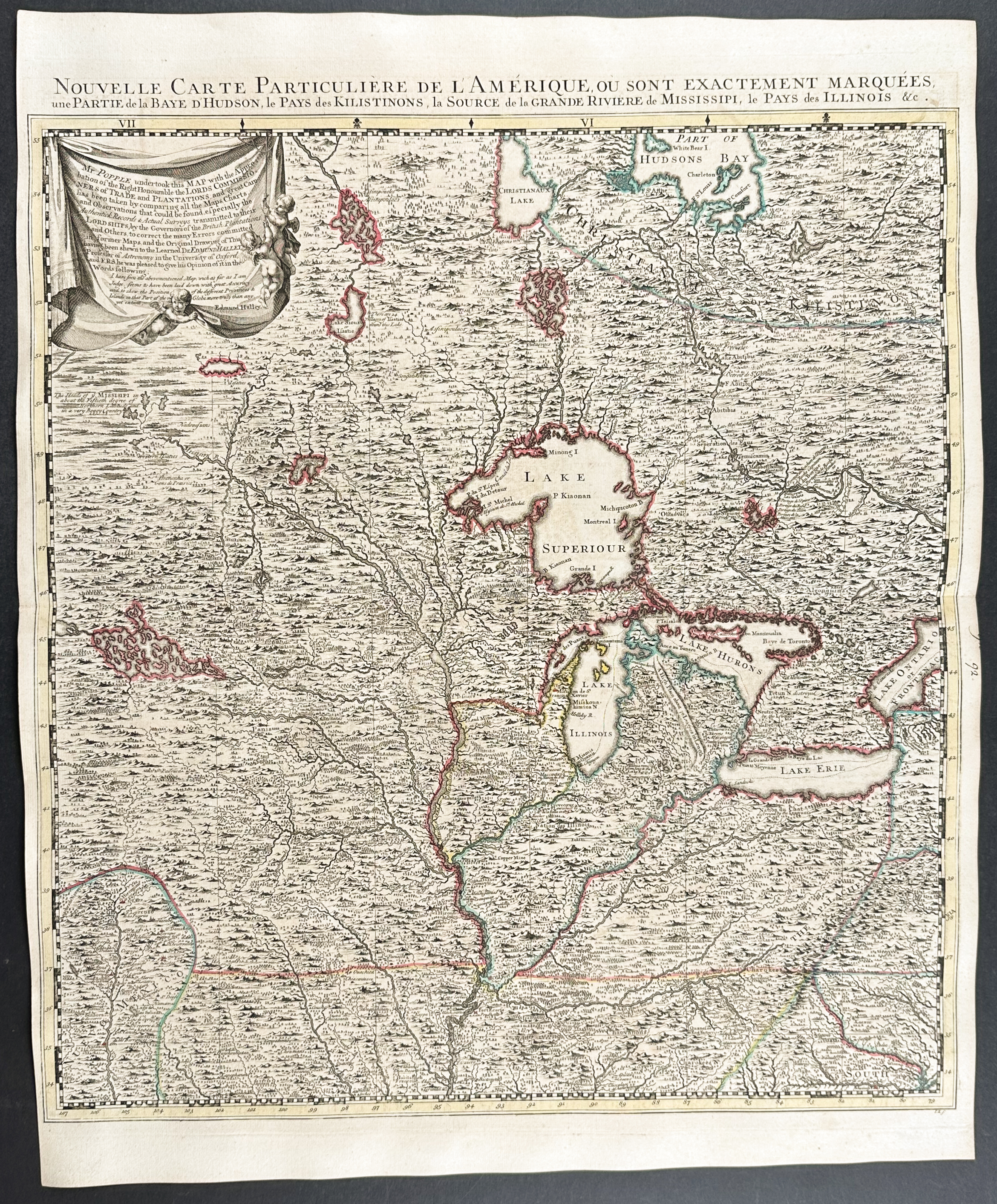 De L'Isle - 5 Maps Creating Popple's Wall Map of America