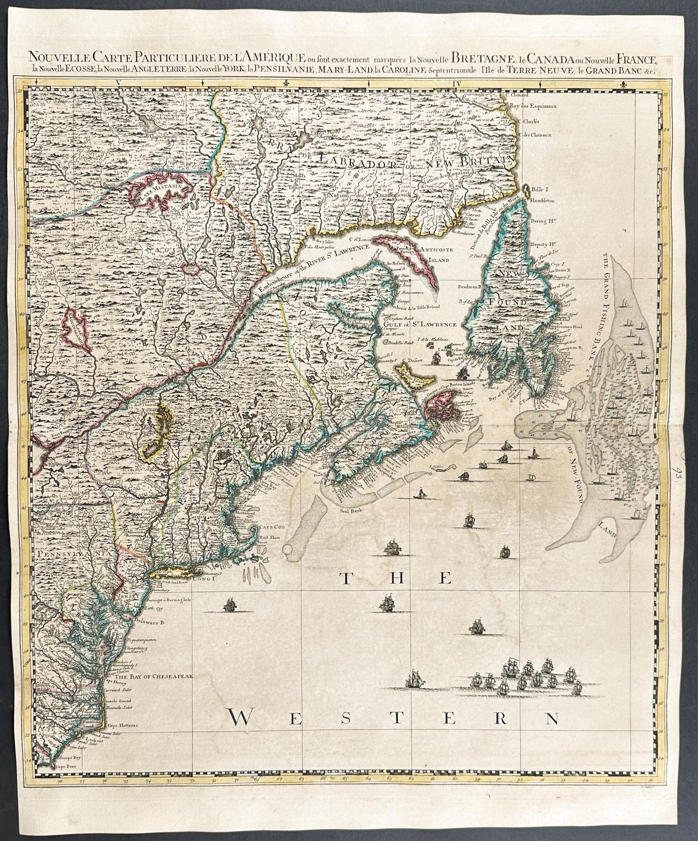 De L'Isle - 5 Maps Creating Popple's Wall Map of America
