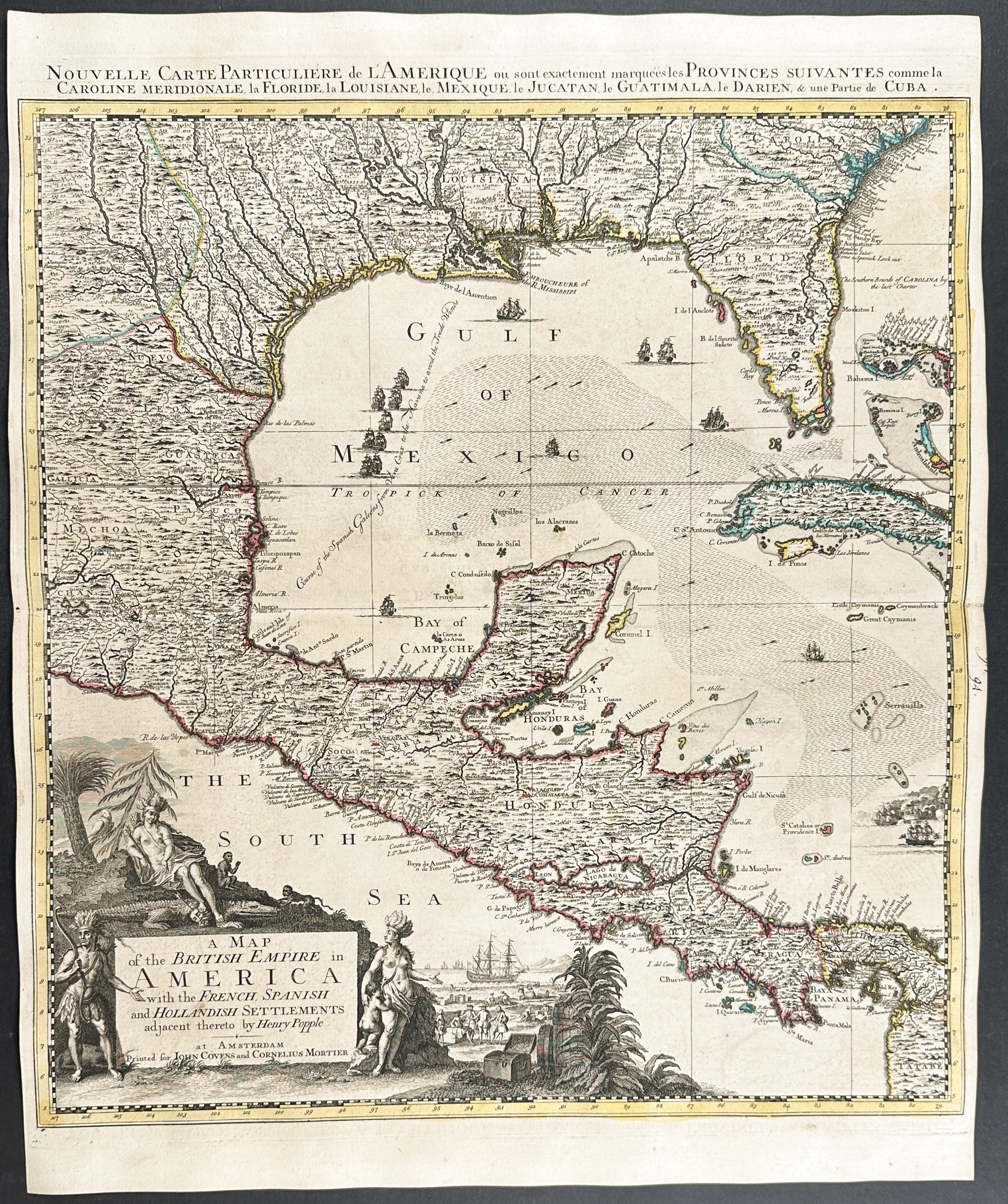 De L'Isle - 5 Maps Creating Popple's Wall Map of America