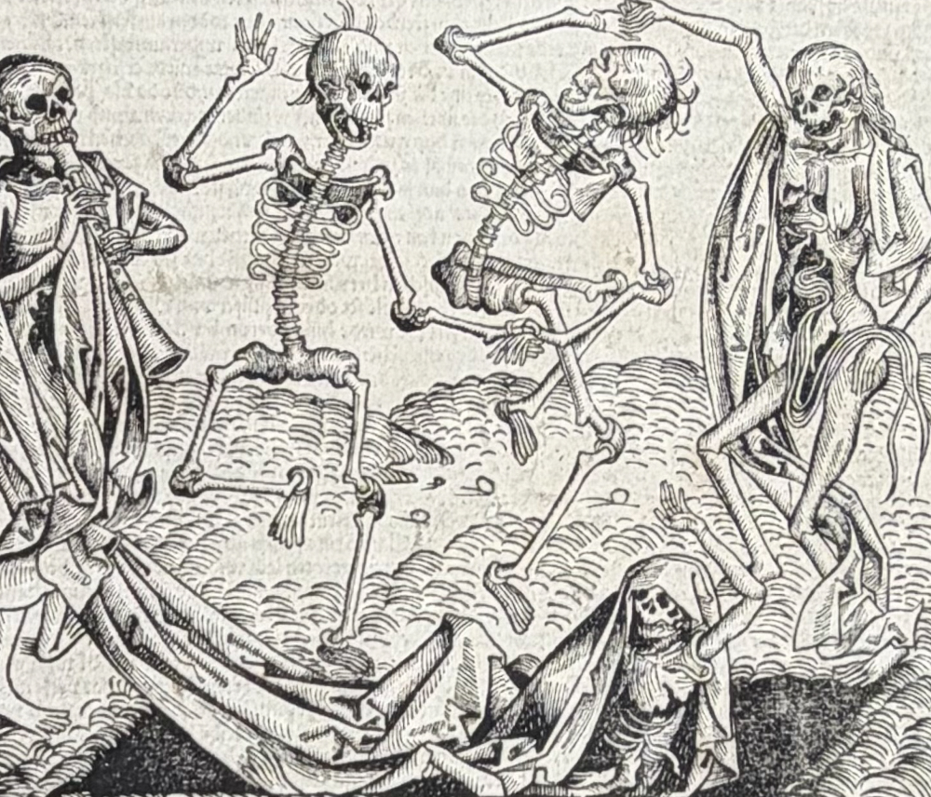 Schedel, pub. 1493 - Dance of Death (Danse Macabre) (Imago mortis)