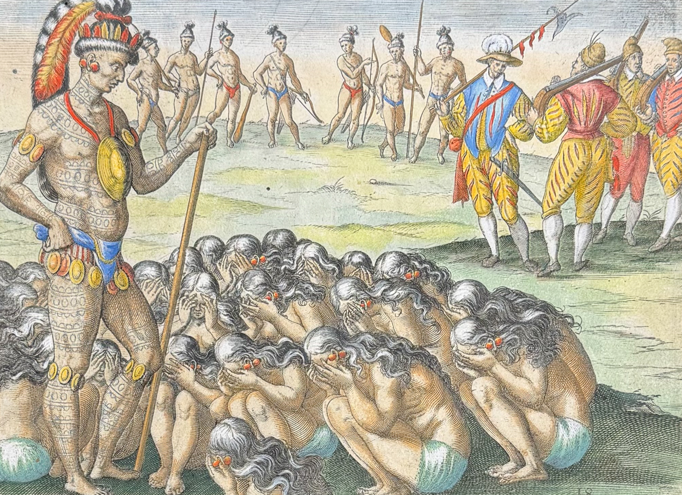 De Bry - Florida - The chief applied to by woman whose husbands have died in war or disease