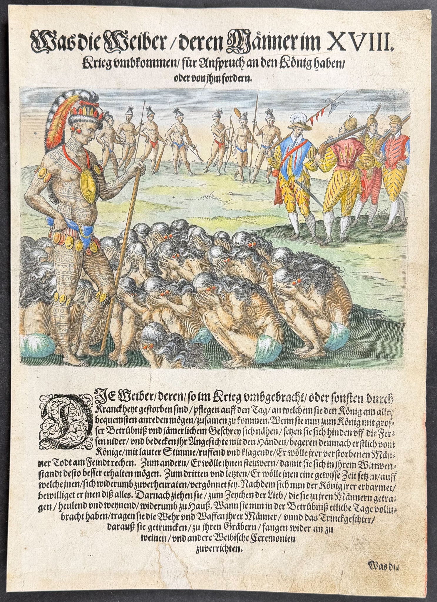De Bry - Florida - The chief applied to by woman whose husbands have died in war or disease