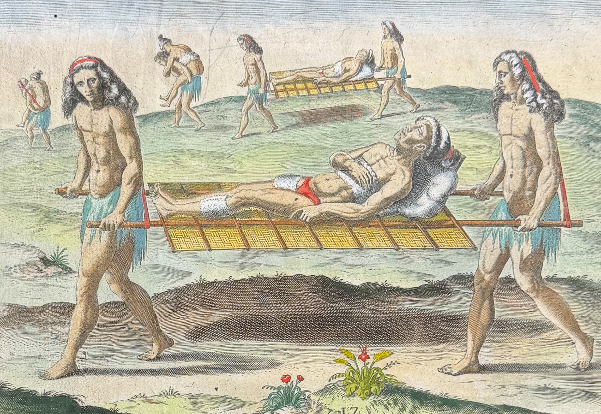De Bry - Florida - Manner in which their hermaphrodites are employed (Stretchers)