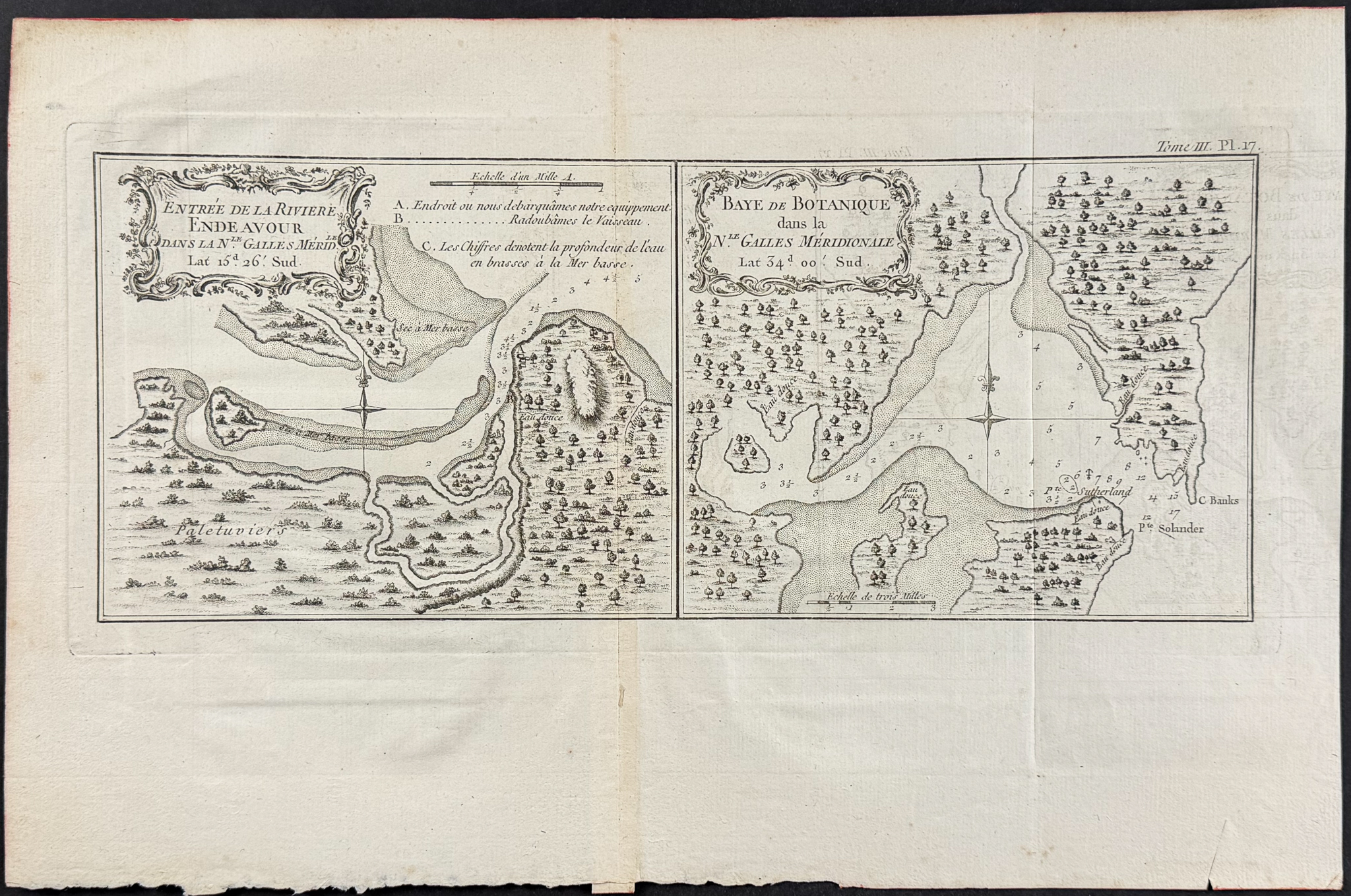 Captain Cook, Australia - First Harbor Charts of Botany Bay & Endeavour River
