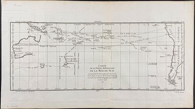 Dalrymple - Chart of the Pacific Ocean from New Holland (Australia), New Zealand, to South America. 