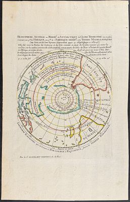 Sanson - Map of the Southern Hemisphere (New Holland or Australia in partial outline). This 