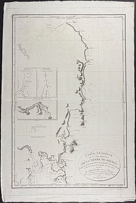 Freycinet, Australia - Chart of the Coast of Van Diemen's Land. This fine engraving is from 