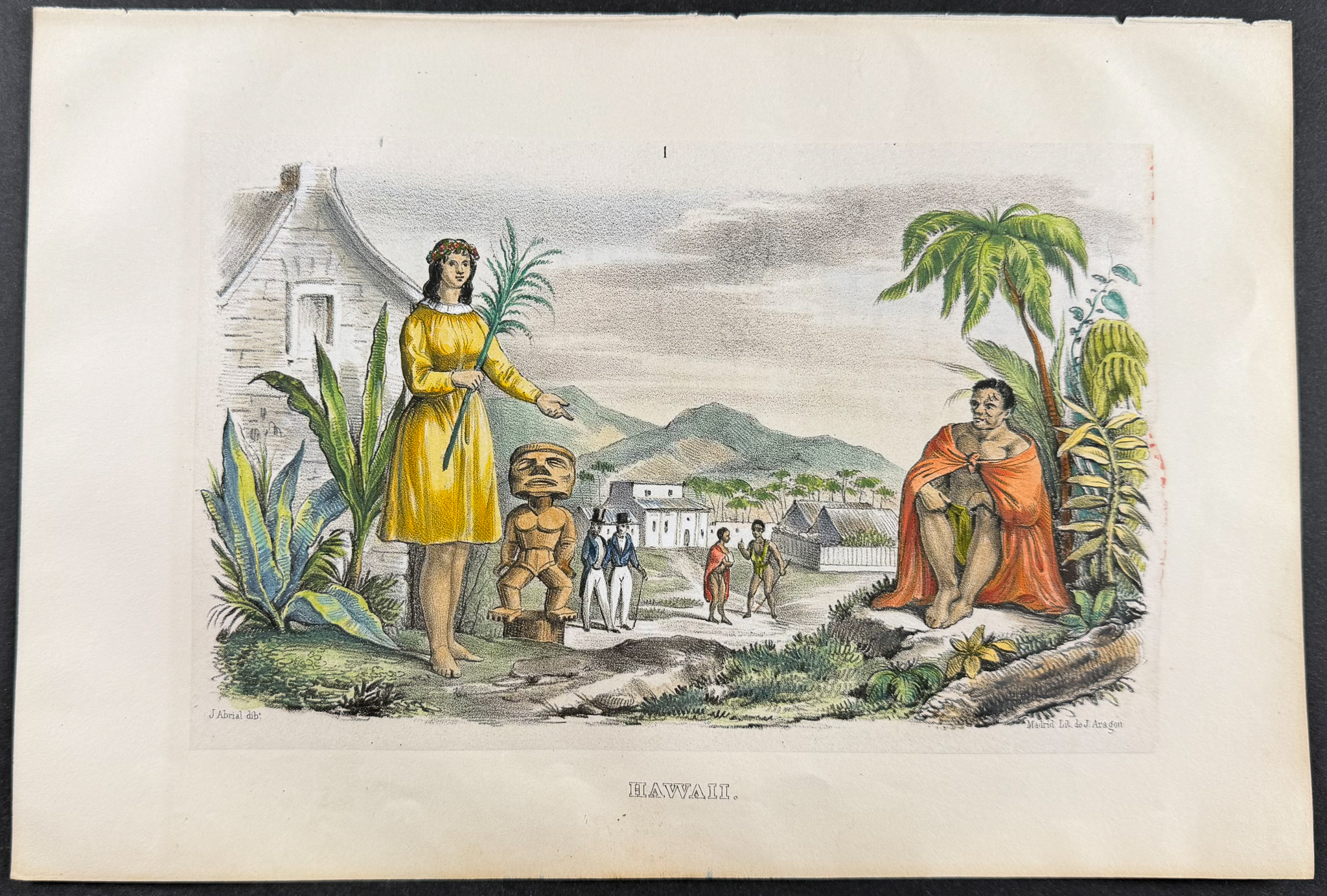 Rojas, Hawaii - Scene of People & Town in Hawaii