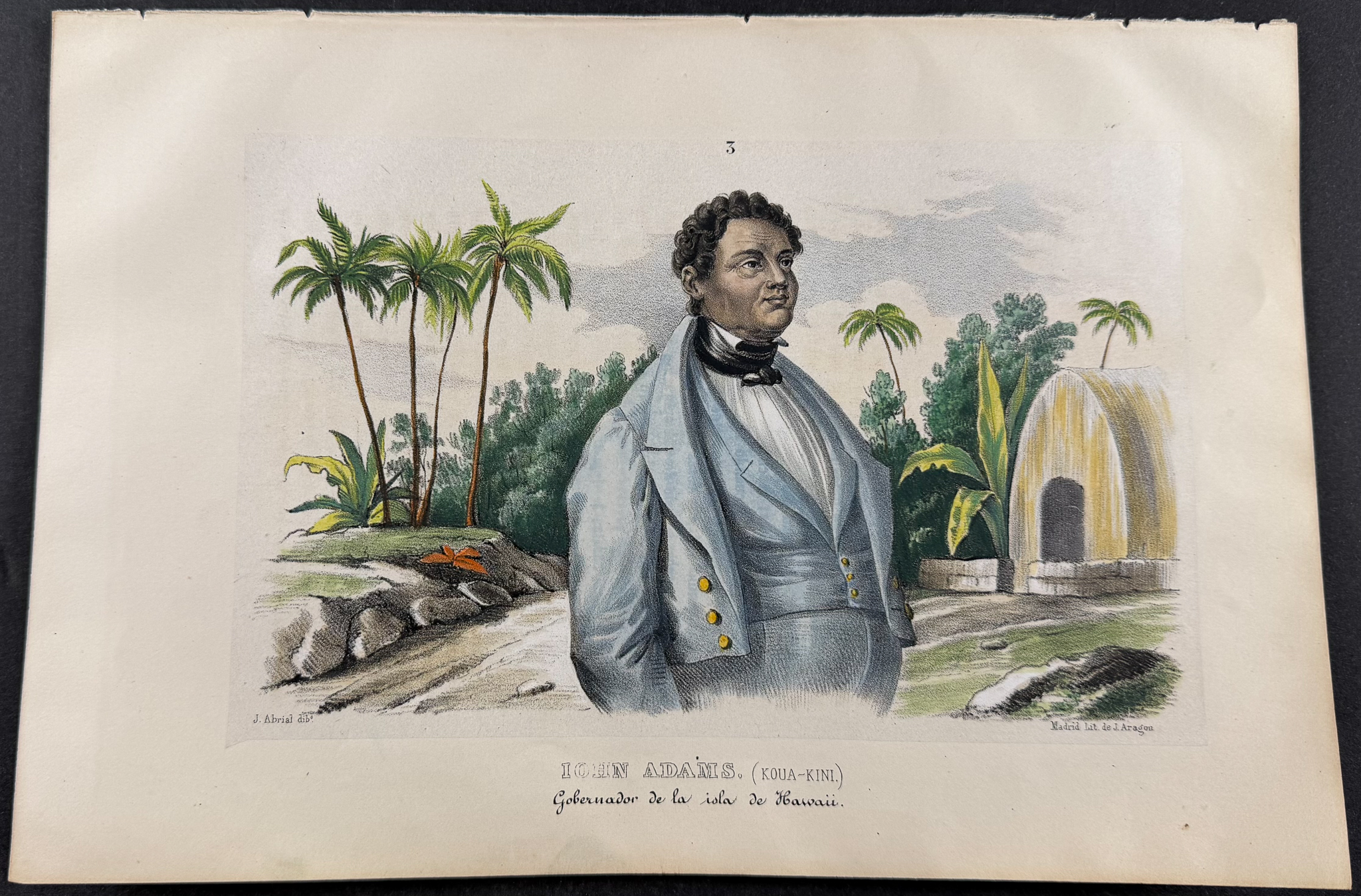 Rojas, Hawaii - John Adams (Koua-Kini), Governor of the Island of Hawaiʻi (Sandwich Islands)