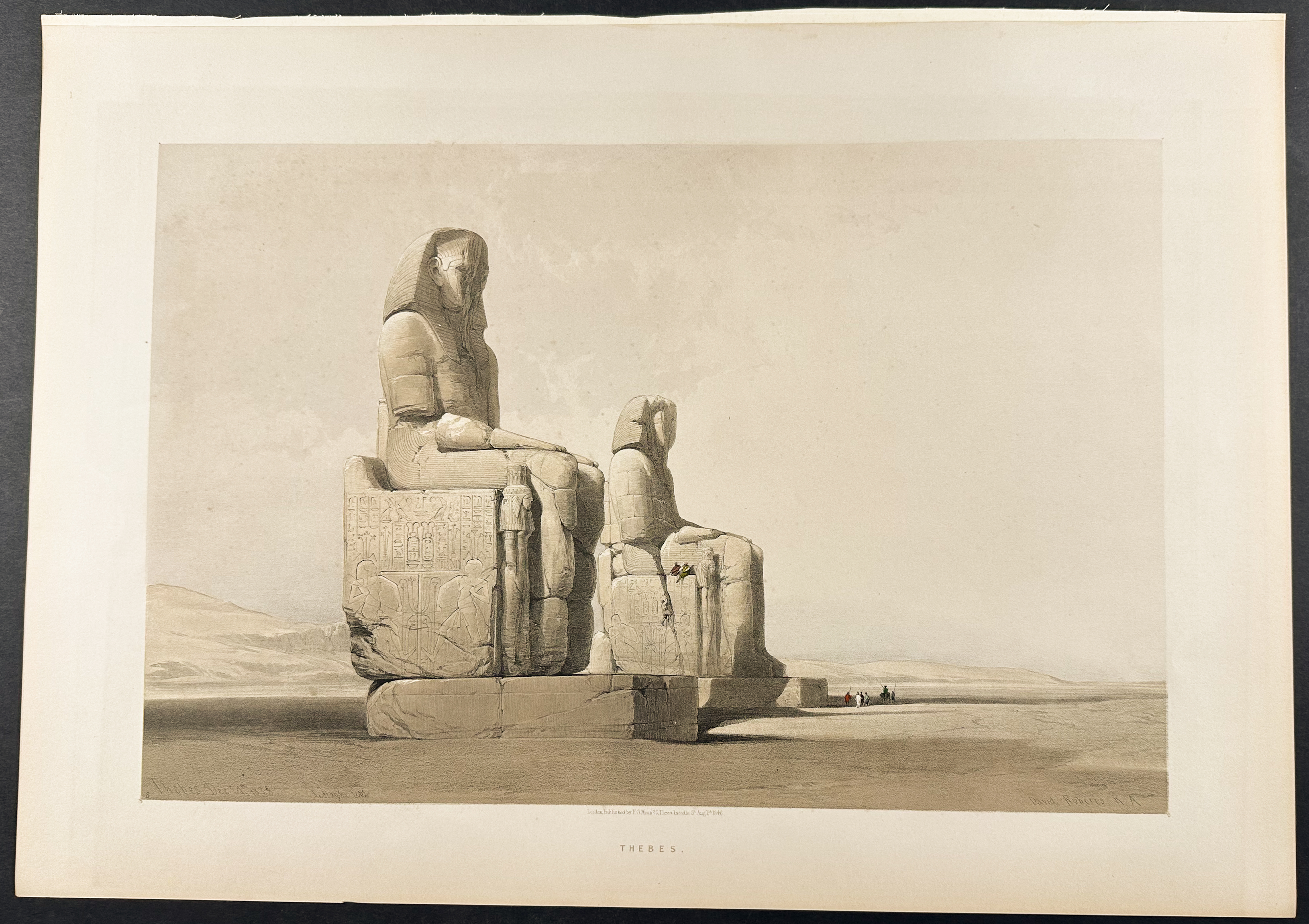 David Roberts - Thebes, the Colossal Statues of Amunoph III