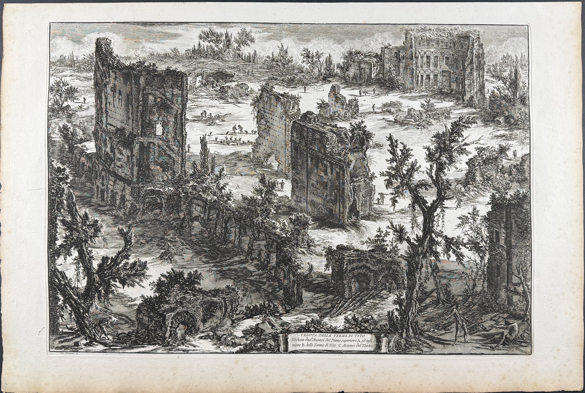 Piranesi, Folio - View of the Baths of Titus [Veduta delle Terme di Tito]