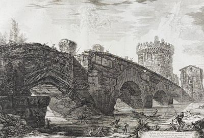 Piranesi, Folio - View of the Lugano Bridge over the Anio River [Veduta del Ponte Lugano du 