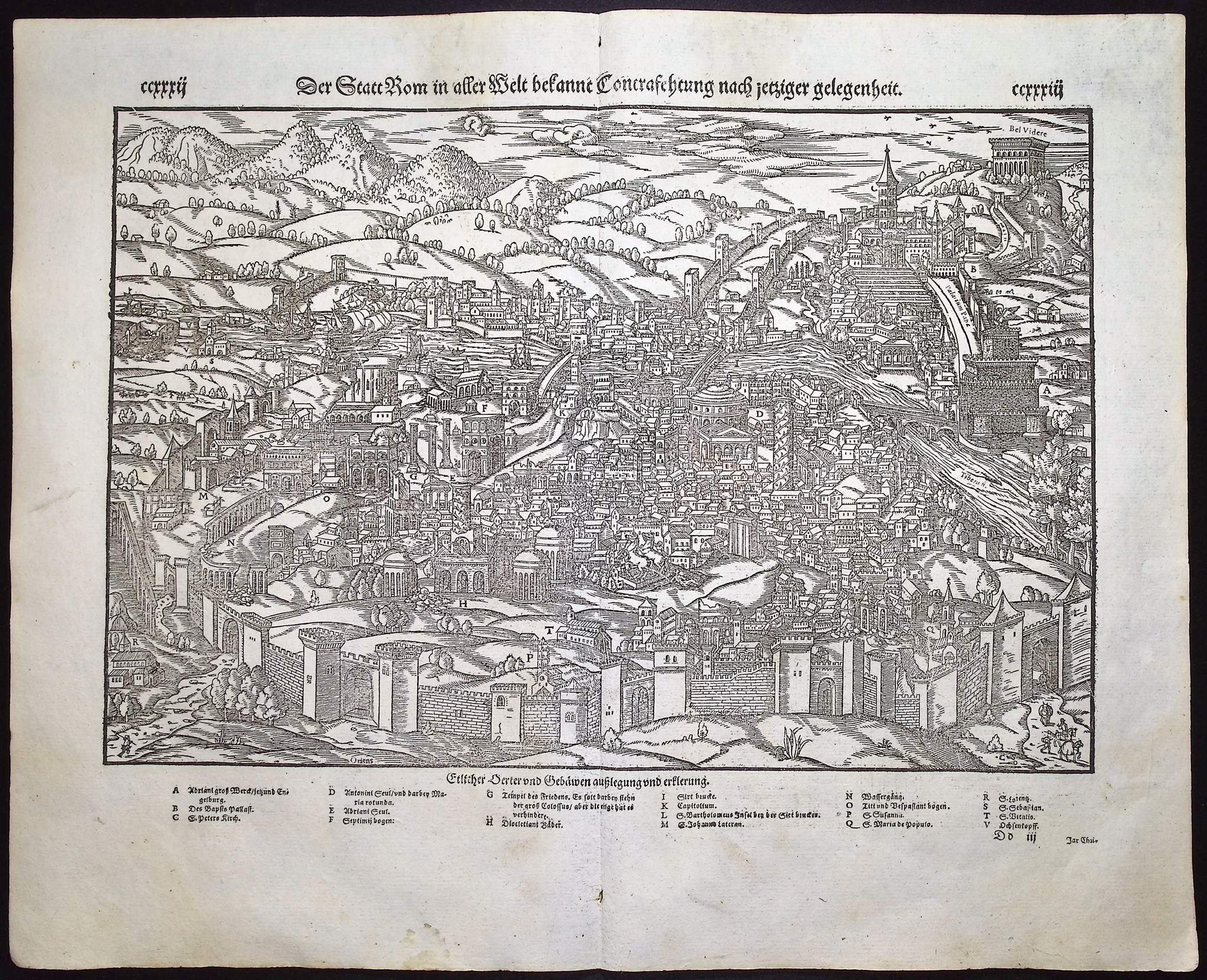 Munster, pub. 1592 - View of Rome, Italy