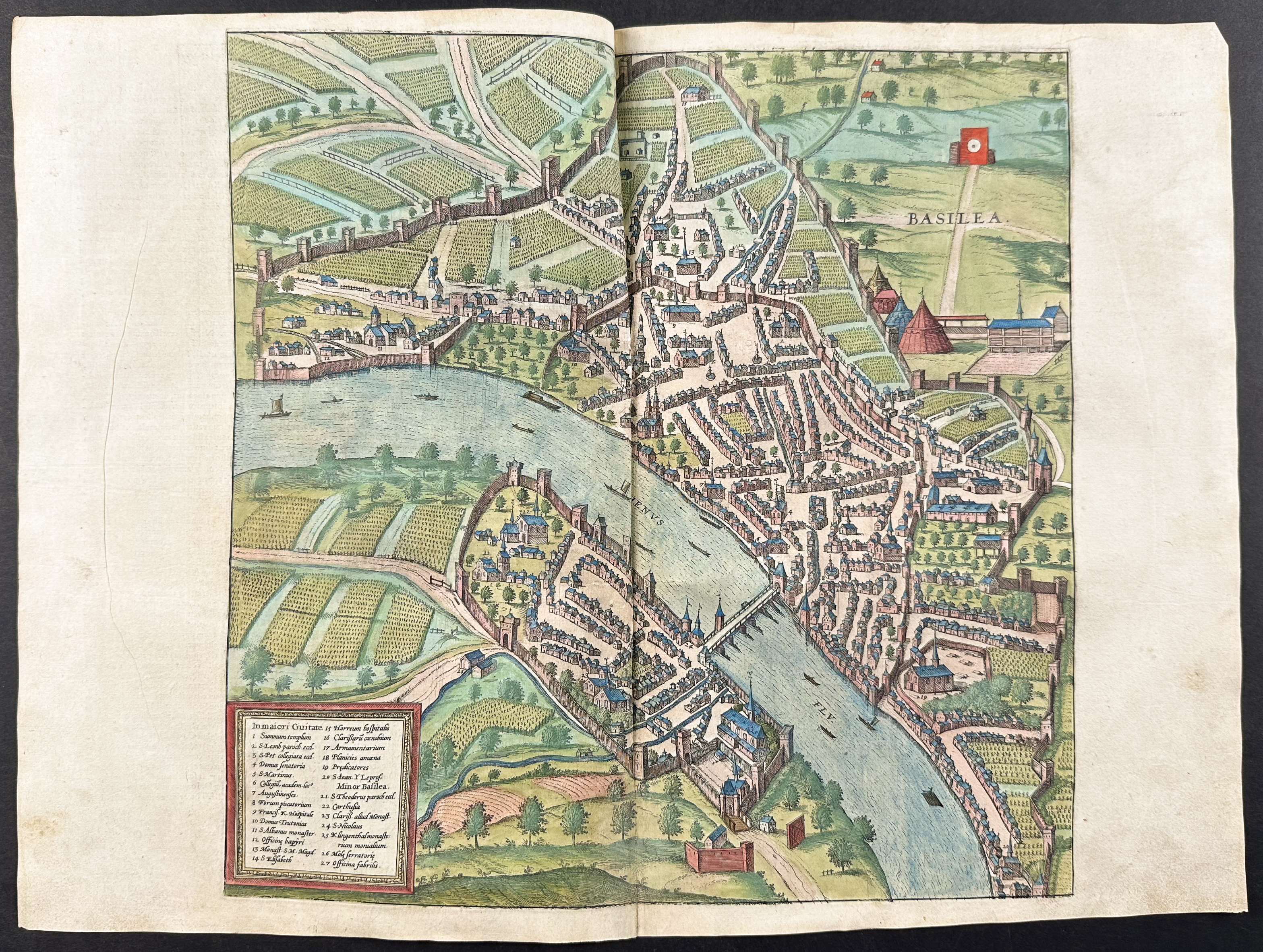 Braun & Hogenberg, pub. 1575 - View of Basel, Switzerland