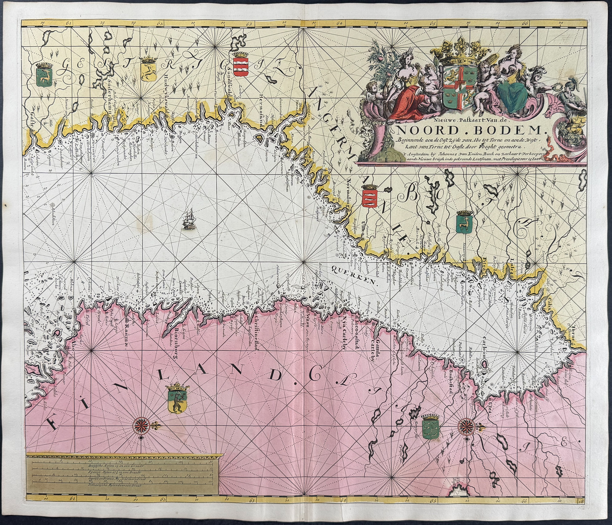 Keulen, Rare - Map of the Gulf of Bothnia