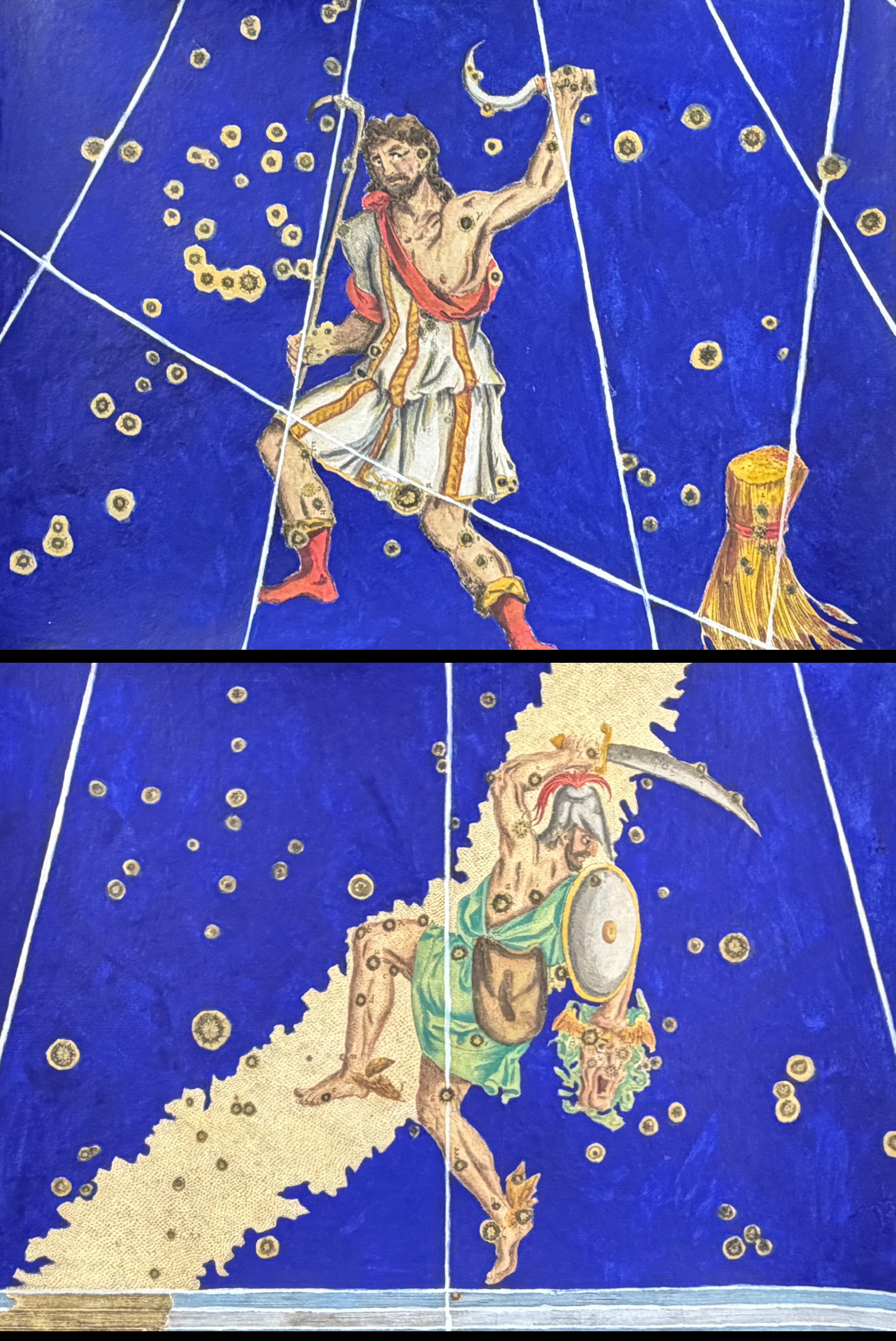 Bayer - Pair of Constellation or Celestial Charts of Bootes & Perseus with the head of Medusa