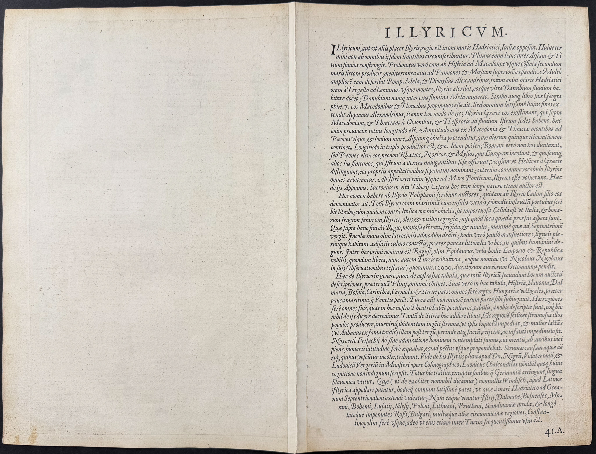 Ortelius, pub. 1575 - Map of the Western Balkans including Croatia, Slovenia, Bosnia