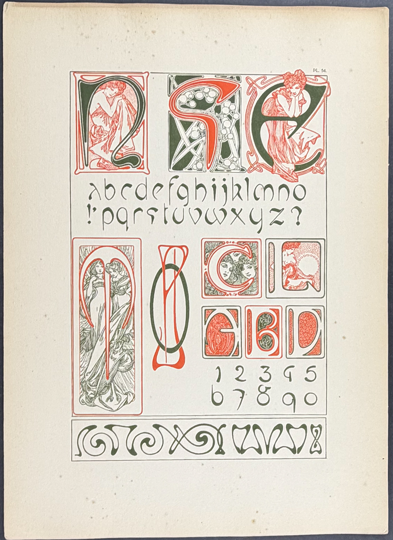 Mucha, Folio - Pair of Design Lithographs