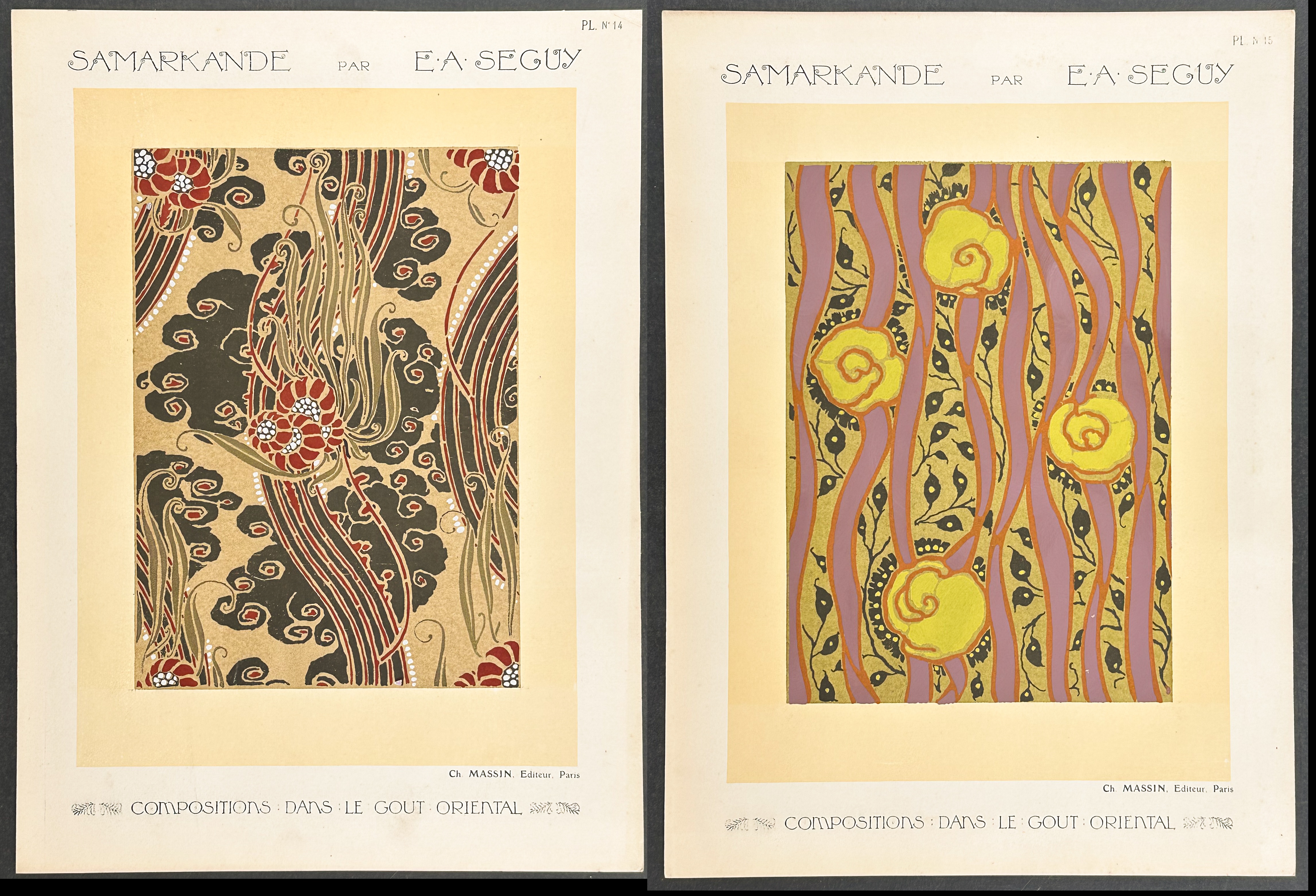 Seguy - Pair of Compositions with an Oriental Design