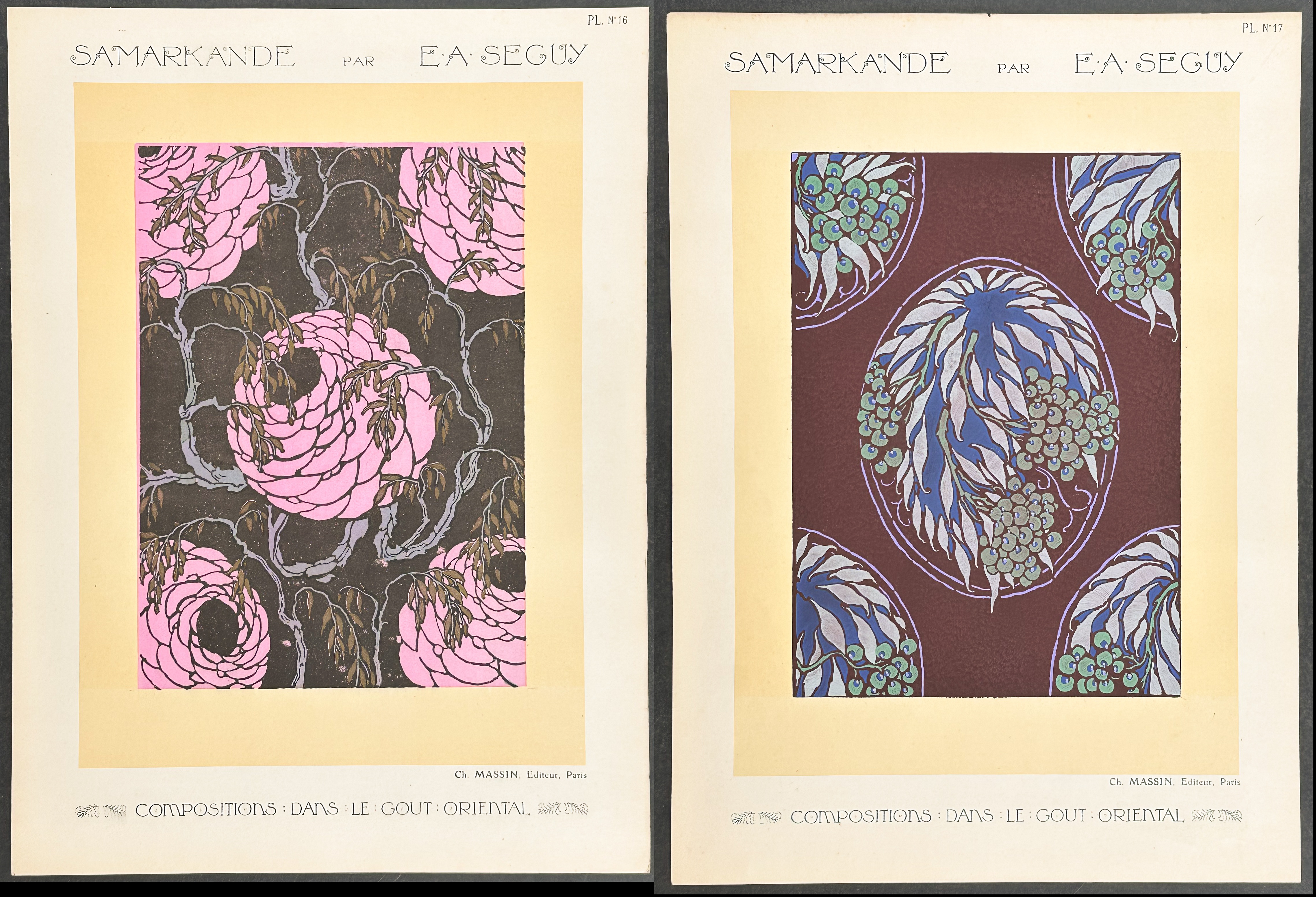 Seguy - Pair of Compositions with an Oriental Design