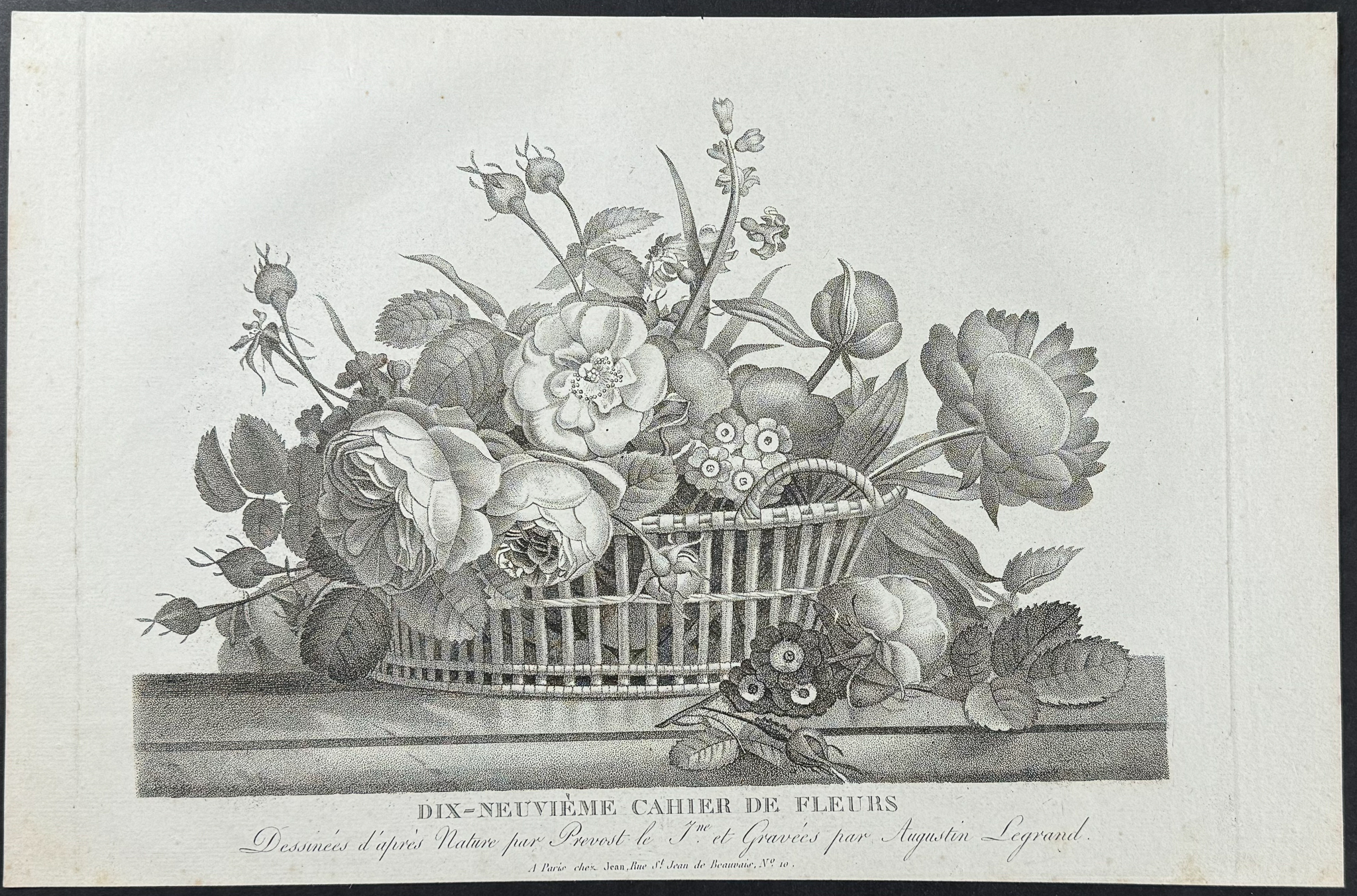 Prevost - Pair of Engravings of Floral Arrangements